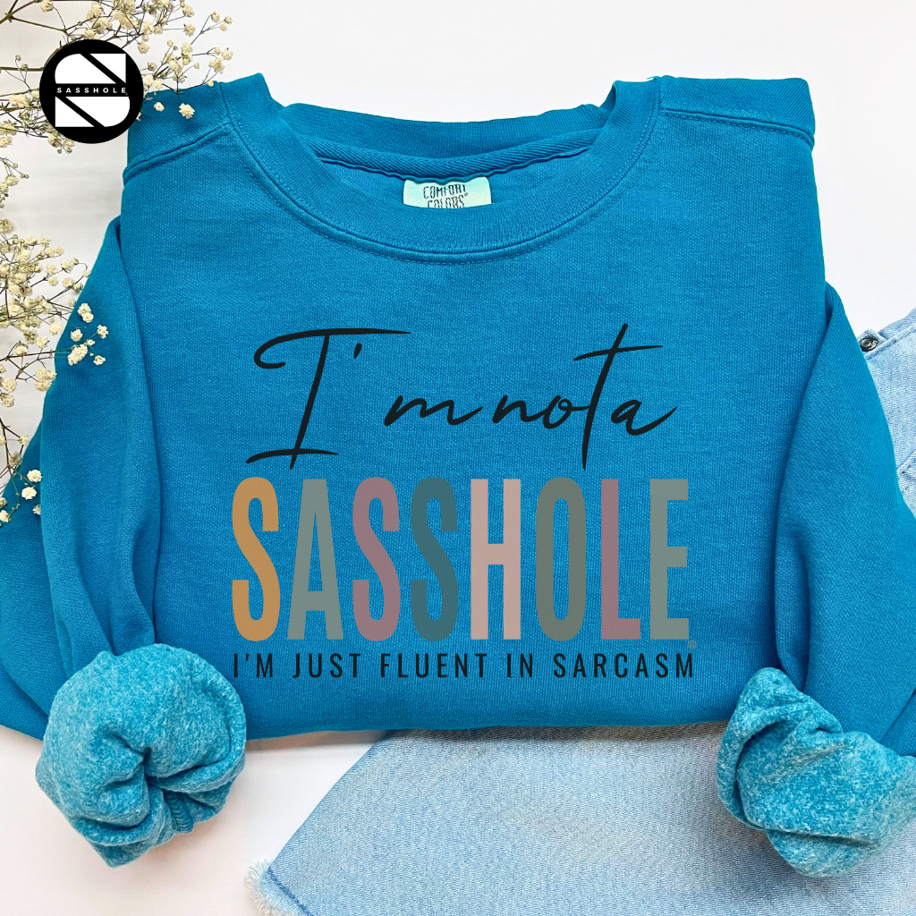 Sasshole Topaz Blue Women's graphic sweatshirts
