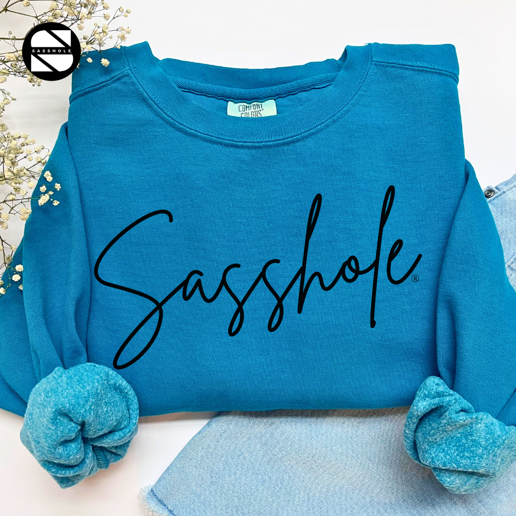 Sasshole Topaz Blue Womens Alternative Apparel Sweatshirt