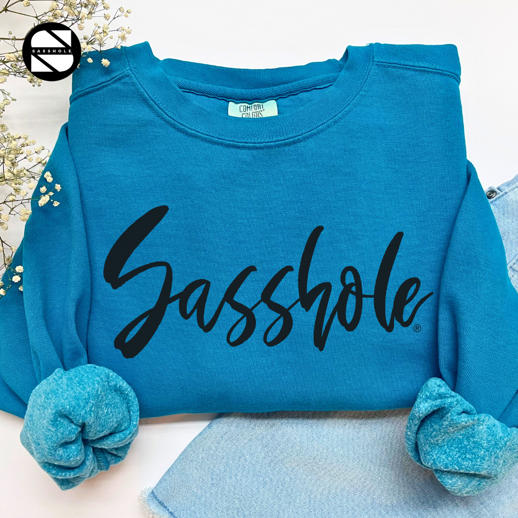 Sasshole Topaz Blue Womens Alternative Apparel Sweatshirt