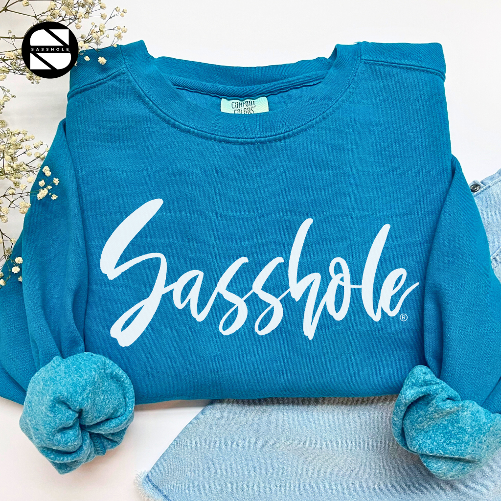 Sasshole Topaz Blue Womens Alternative Apparel Sweatshirt