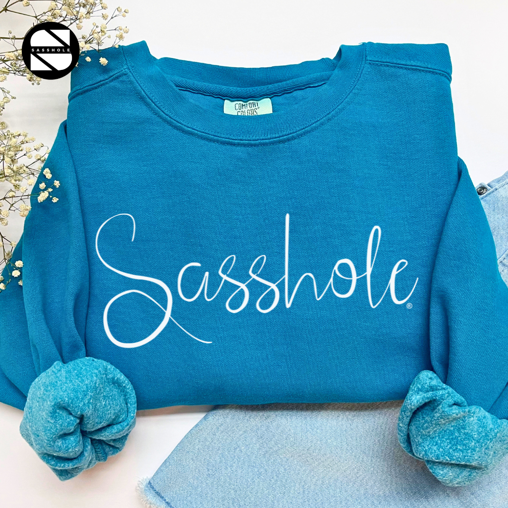 Sasshole Topaz Blue Womens Alternative Apparel Sweatshirt