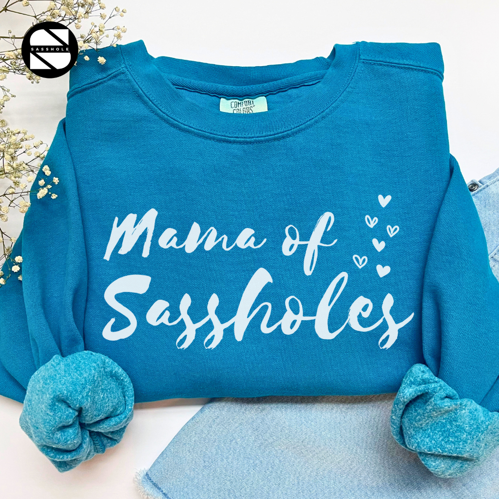Women's Vintage TopazBlue Sasshole Sweatshirt - Bold & Stylish Fashion