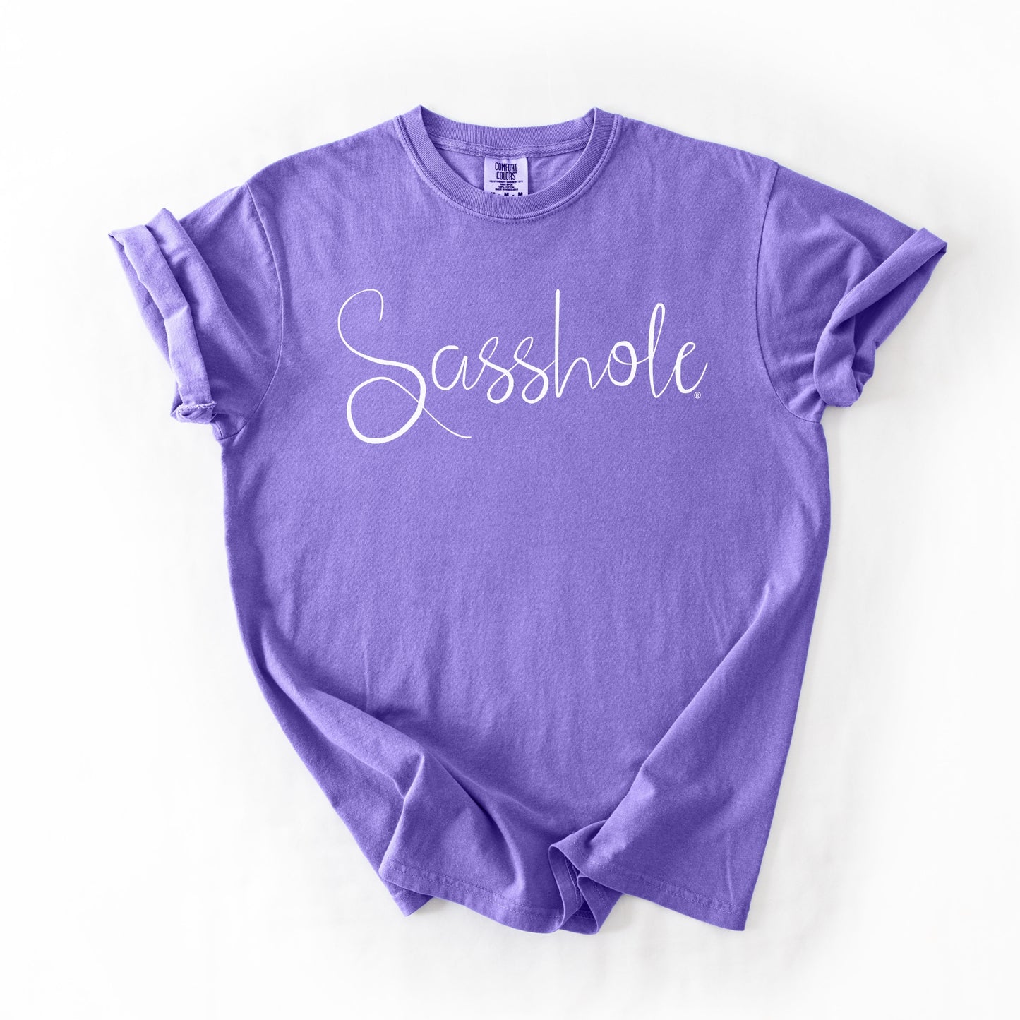 Sasshole® Script T-Shirt – Sassy, Stylish, and Bold Women's Graphic Tee – Comfort Fit Statement Shirt