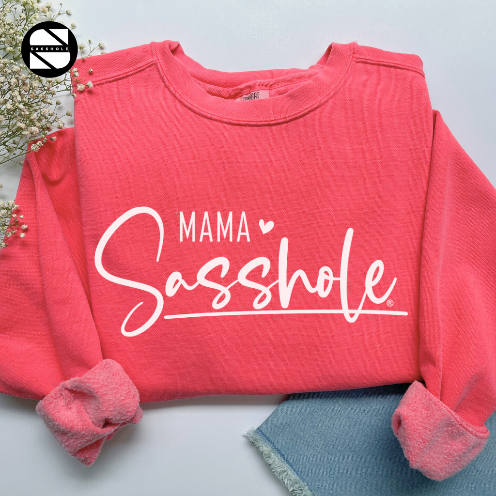 women's mama sasshole watermelon vintage garment-dyed sweatshirt