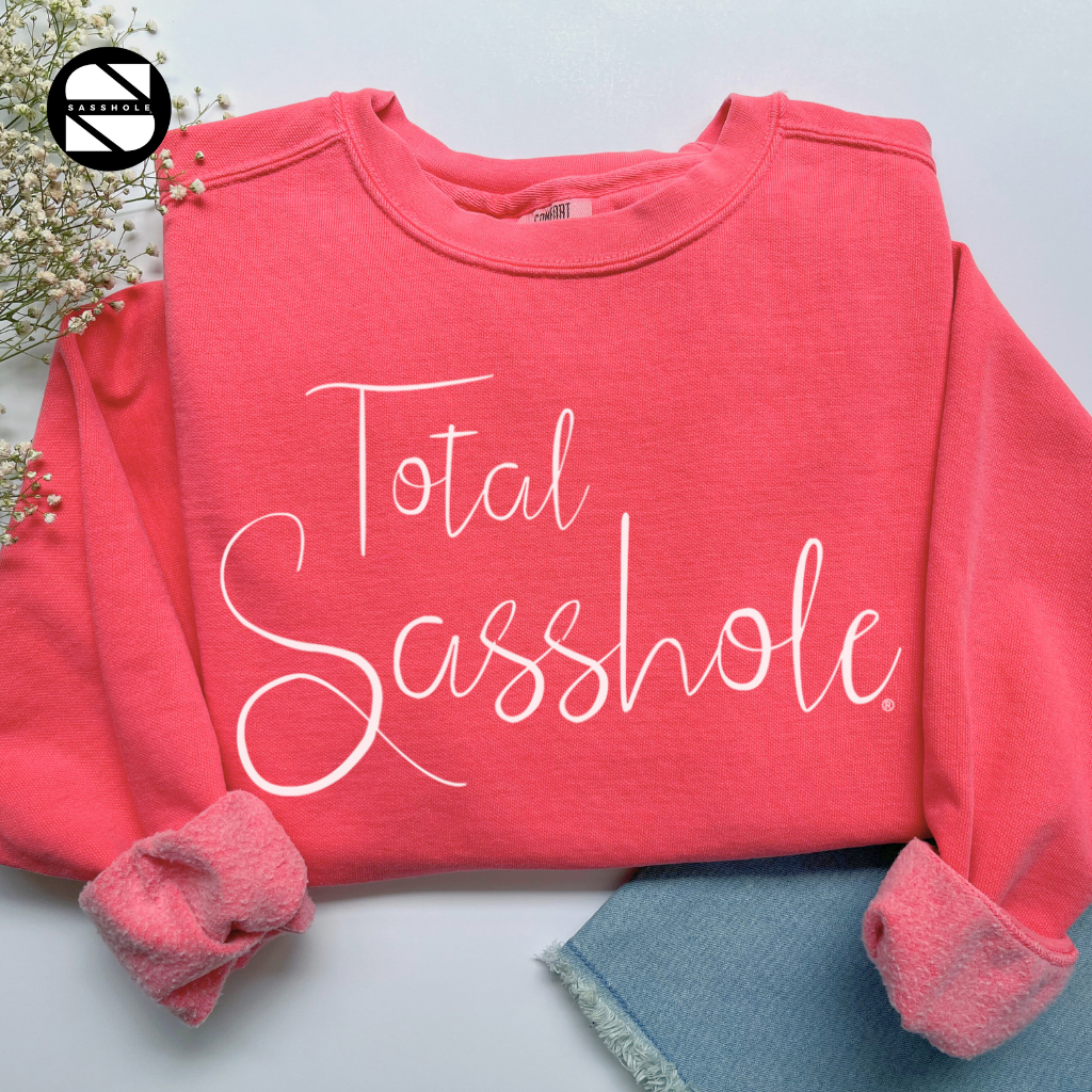 women's total sasshole watermelon vintage garment-dyed sweatshirt