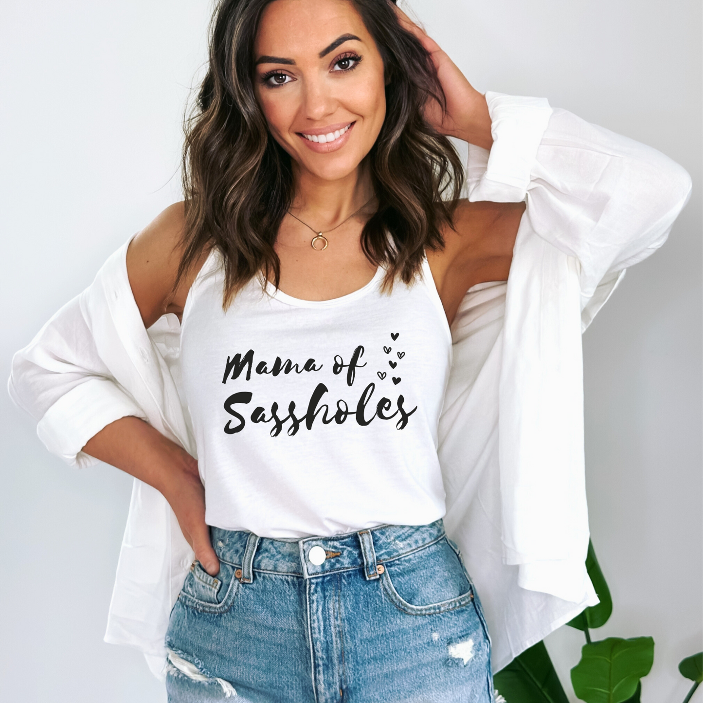 Mama of Sassholes Tank Top - Playful, Bold, and Cool Style