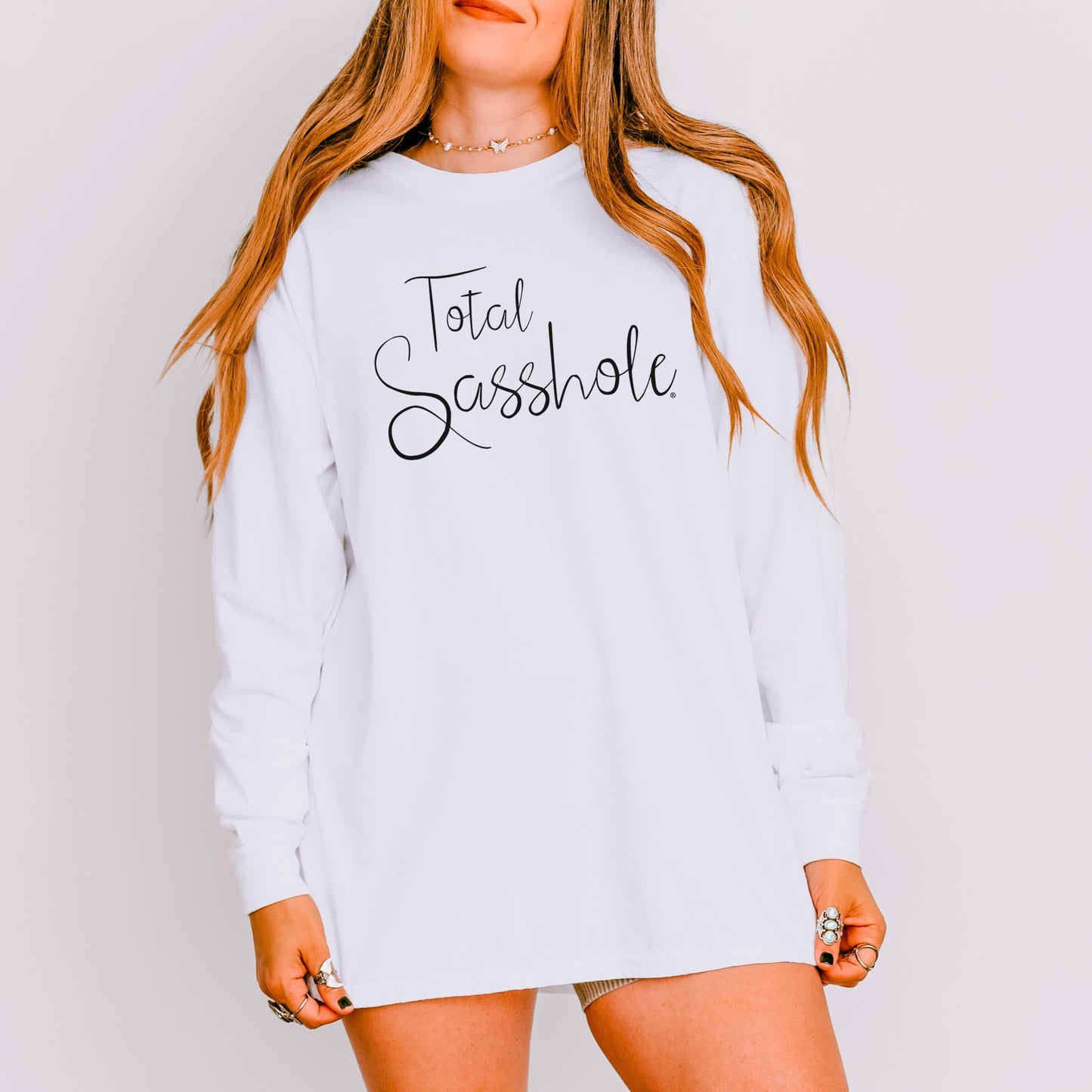 Total Sasshole® Women’s Long Sleeve Tee – Bold, Cozy & Unapologetic