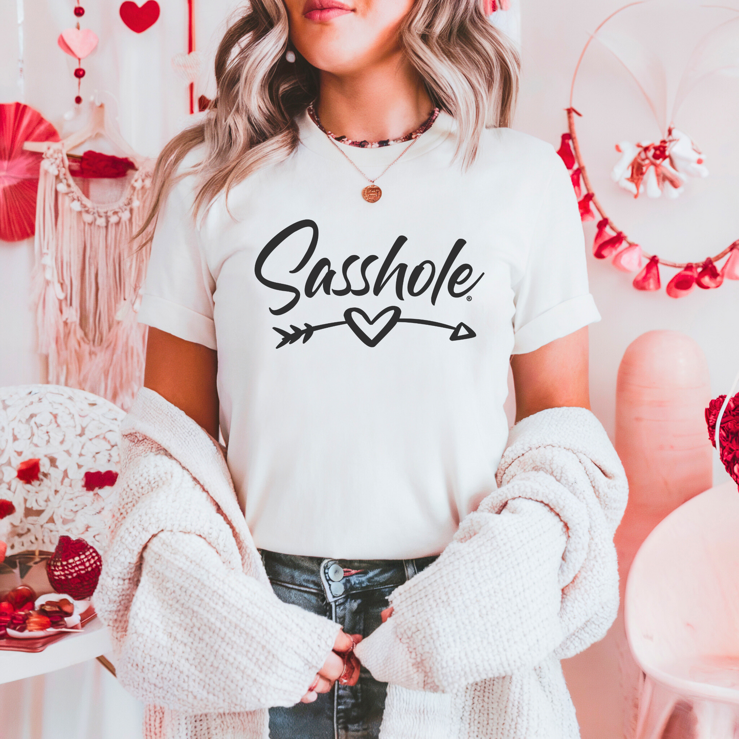 Sasshole® Women's Valentine's T-Shirt - Cute, Bold, and Full of Love