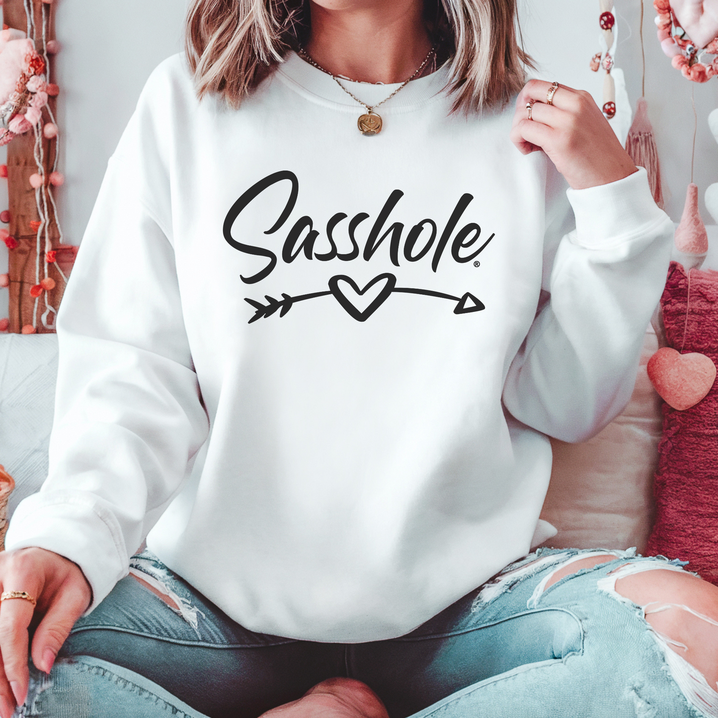 Sasshole® Love Struck - Women's Valentine's Sweatshirt Collection