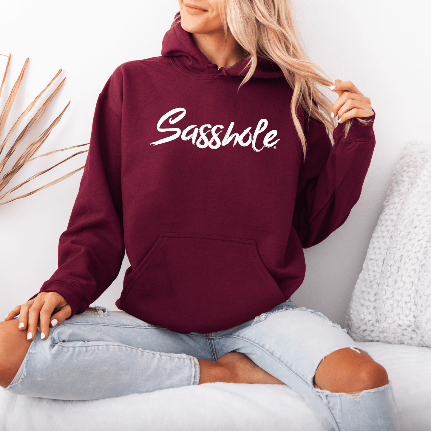 Attitude Unleashed: Women's Sasshole® Graphic Print Hoodie - Funny Graphic Tee by Sasshole® Clothing