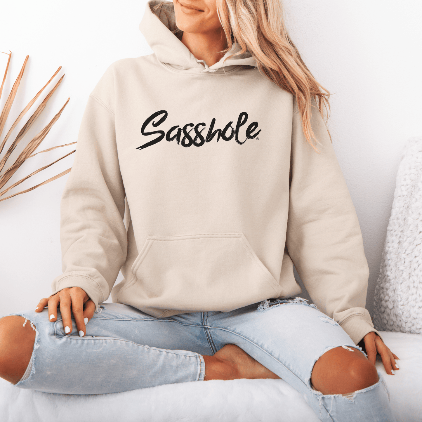 Attitude Unleashed: Women's Sasshole® Graphic Print Hoodie - Funny Graphic Tee by Sasshole® Clothing