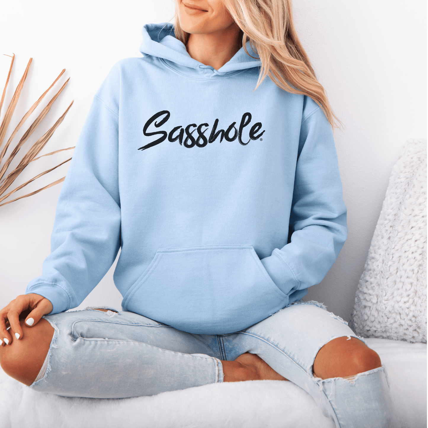 Attitude Unleashed: Women's Sasshole® Graphic Print Hoodie - Funny Graphic Tee by Sasshole® Clothing
