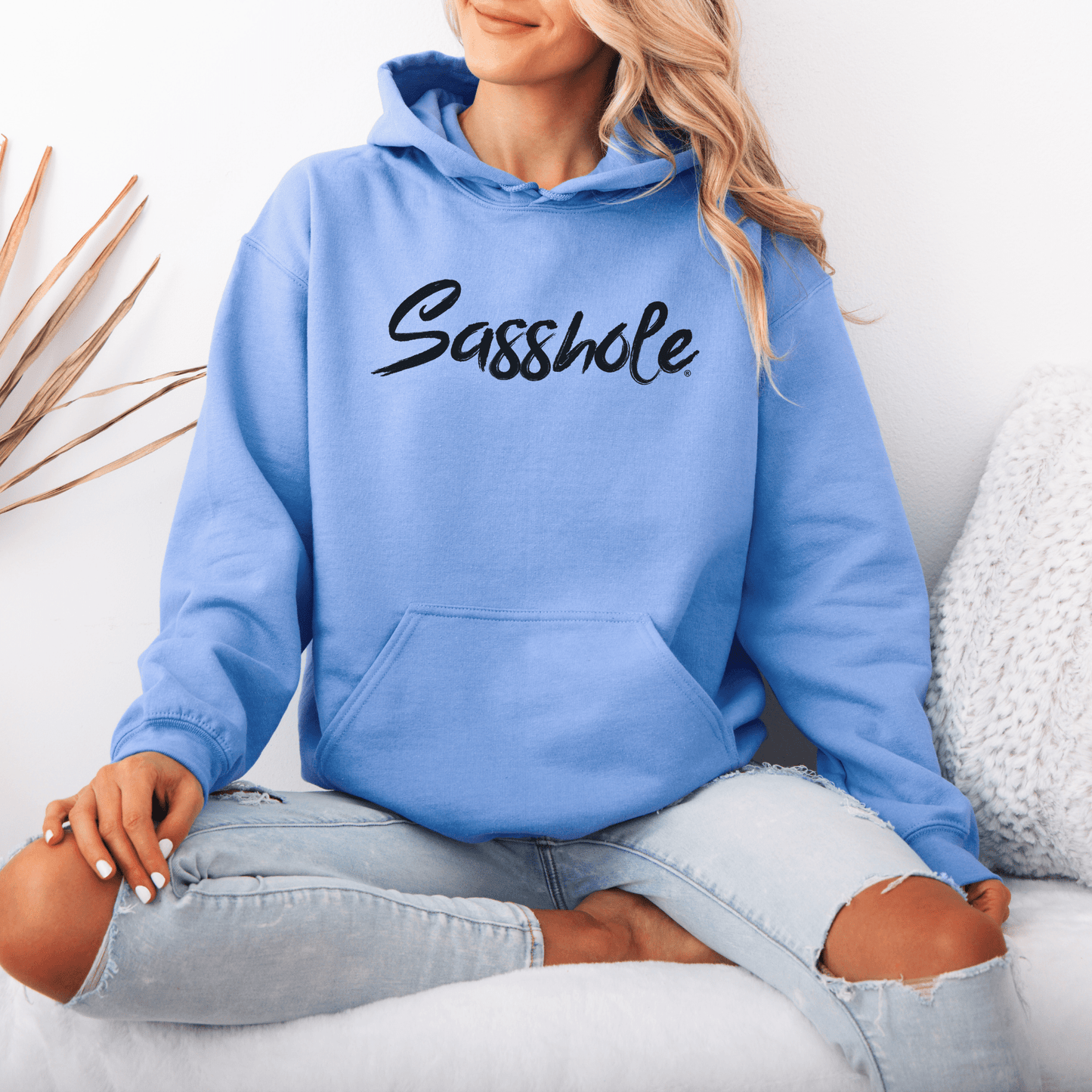 Attitude Unleashed: Women's Sasshole® Graphic Print Hoodie - Funny Graphic Tee by Sasshole® Clothing