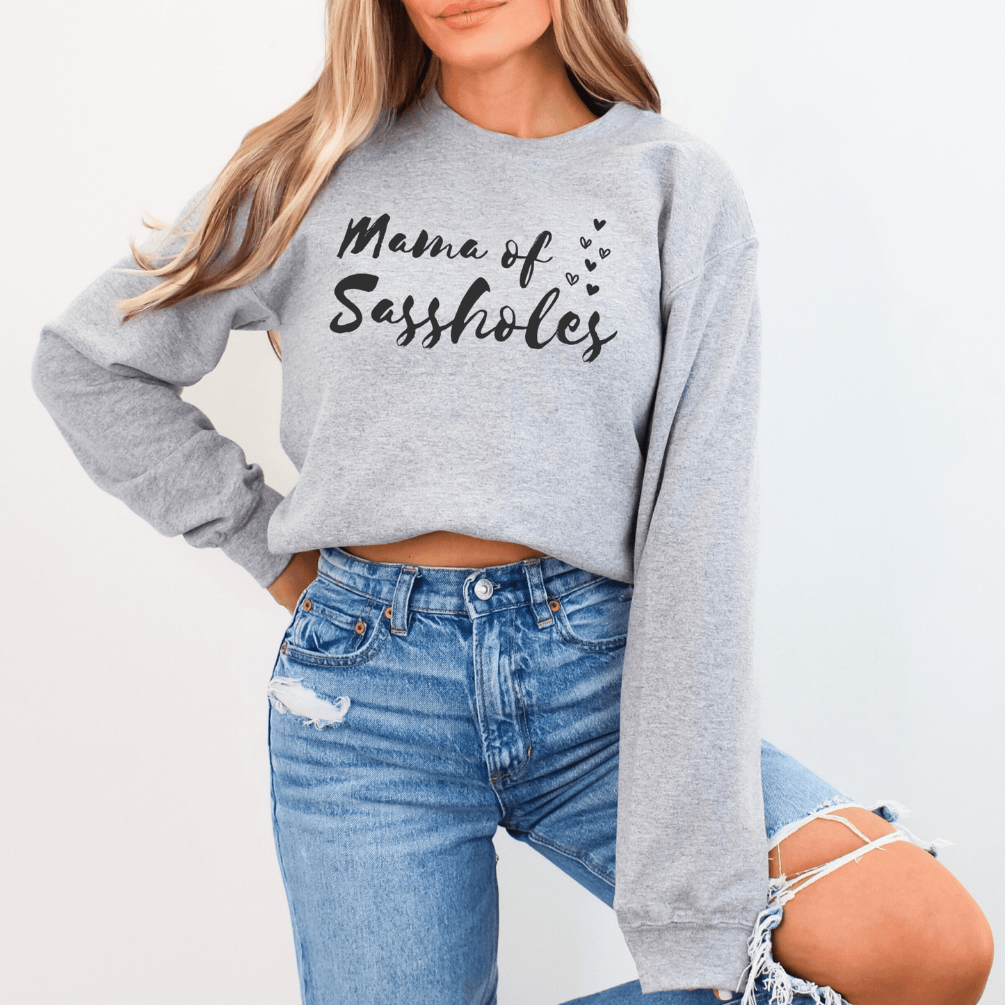 Chief Sass Officer: Mama of Sasshole's Women's Pullover Sweatshirt - Funny Graphic Tee by Sasshole® Clothing