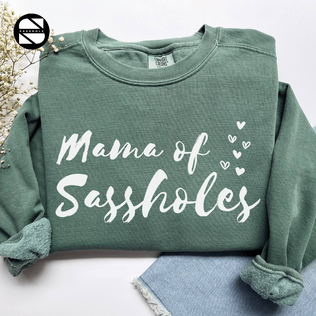 Chief Sass Officer: Mama of Sassholes Women's Vintage Sweatshirts - Funny Graphic Tee by Sasshole® Clothing