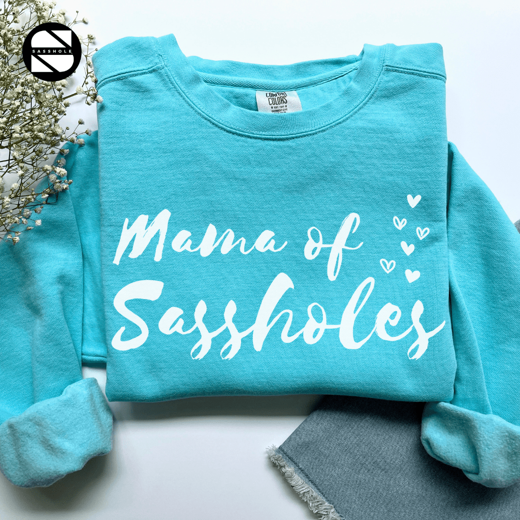 Chief Sass Officer: Mama of Sassholes Women's Vintage Sweatshirts - Funny Graphic Tee by Sasshole® Clothing