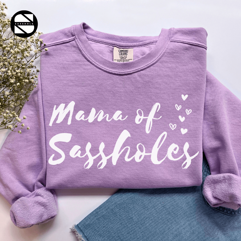 Chief Sass Officer: Mama of Sassholes Women's Vintage Sweatshirts - Funny Graphic Tee by Sasshole® Clothing