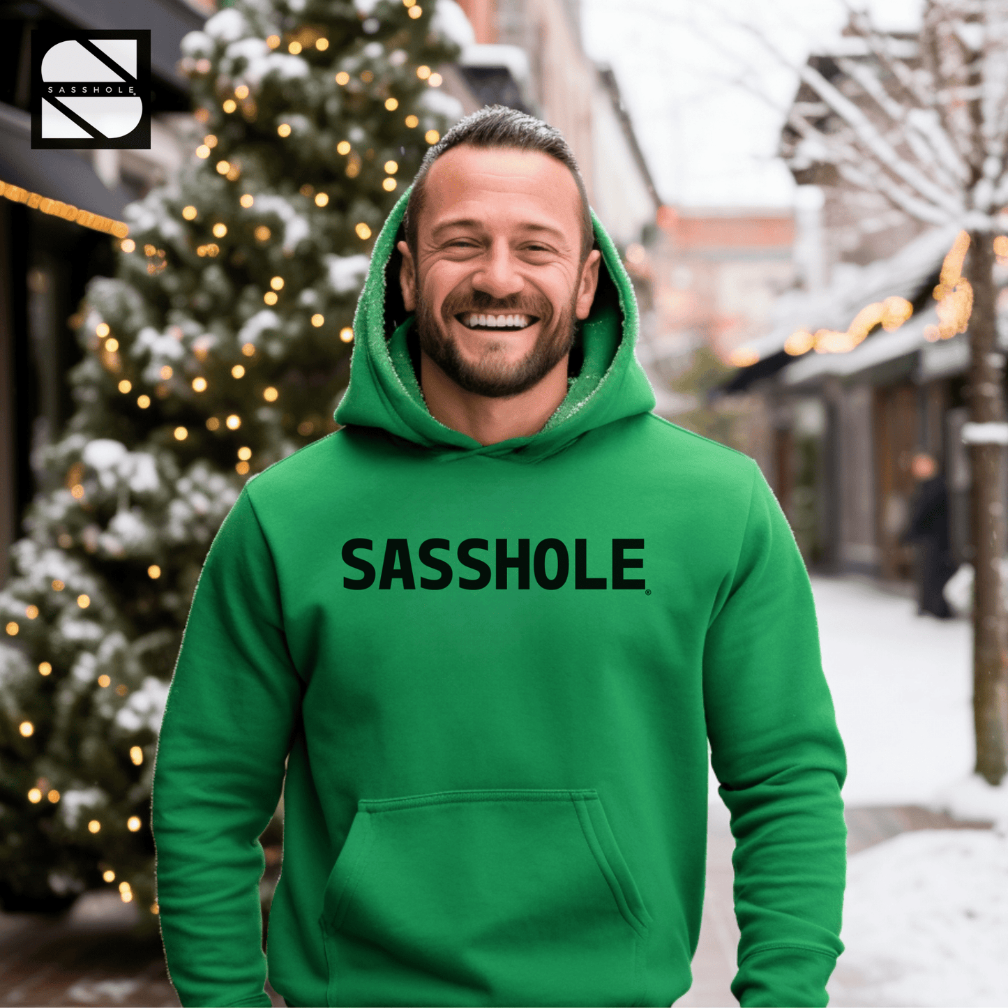 Confidently Bold: Signature Sasshole Men's Pullover - Funny Graphic Tee by Sasshole® Clothing