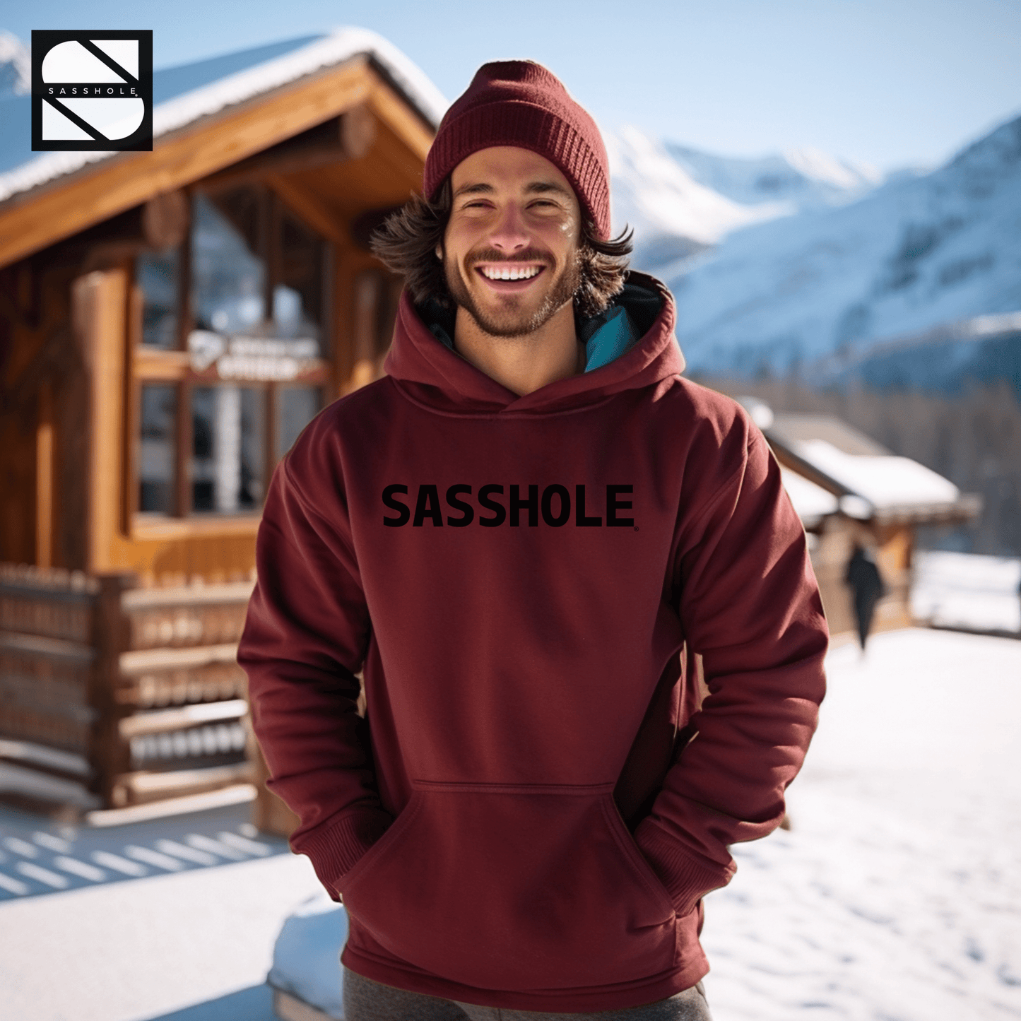Confidently Bold: Signature Sasshole Men's Pullover - Funny Graphic Tee by Sasshole® Clothing