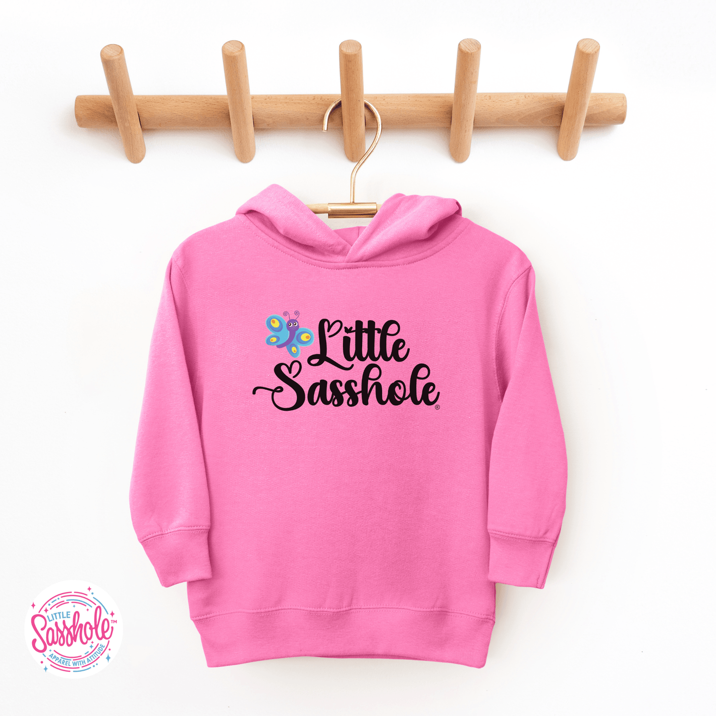 Cute & Sassy Butterfly: Little Sasshole® Toddler Hoodies - Funny Graphic Tee by Sasshole® Clothing