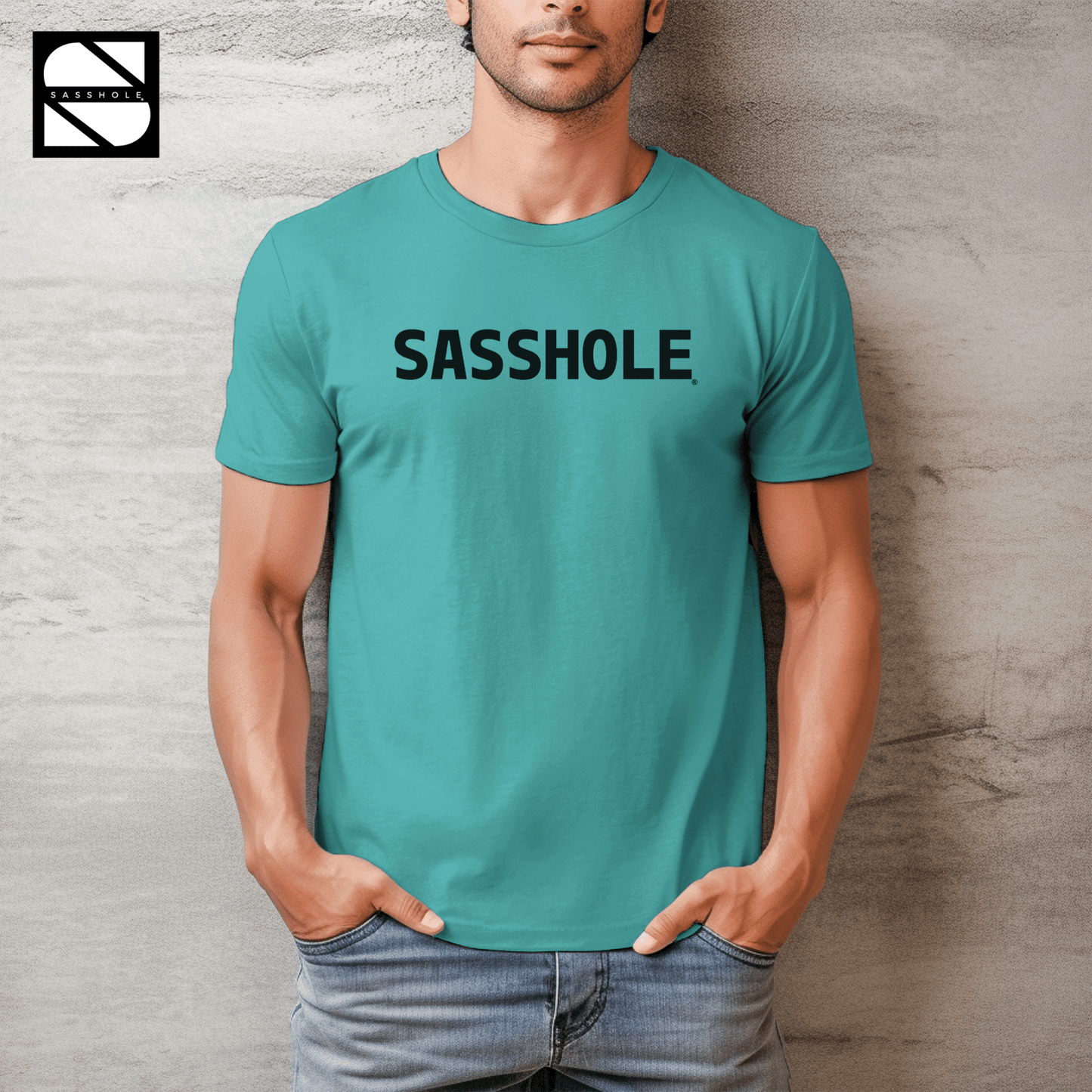 Defiantly Stylish: Men's Sasshole® Identity Tshirt - Funny Graphic Tee by Sasshole® Clothing