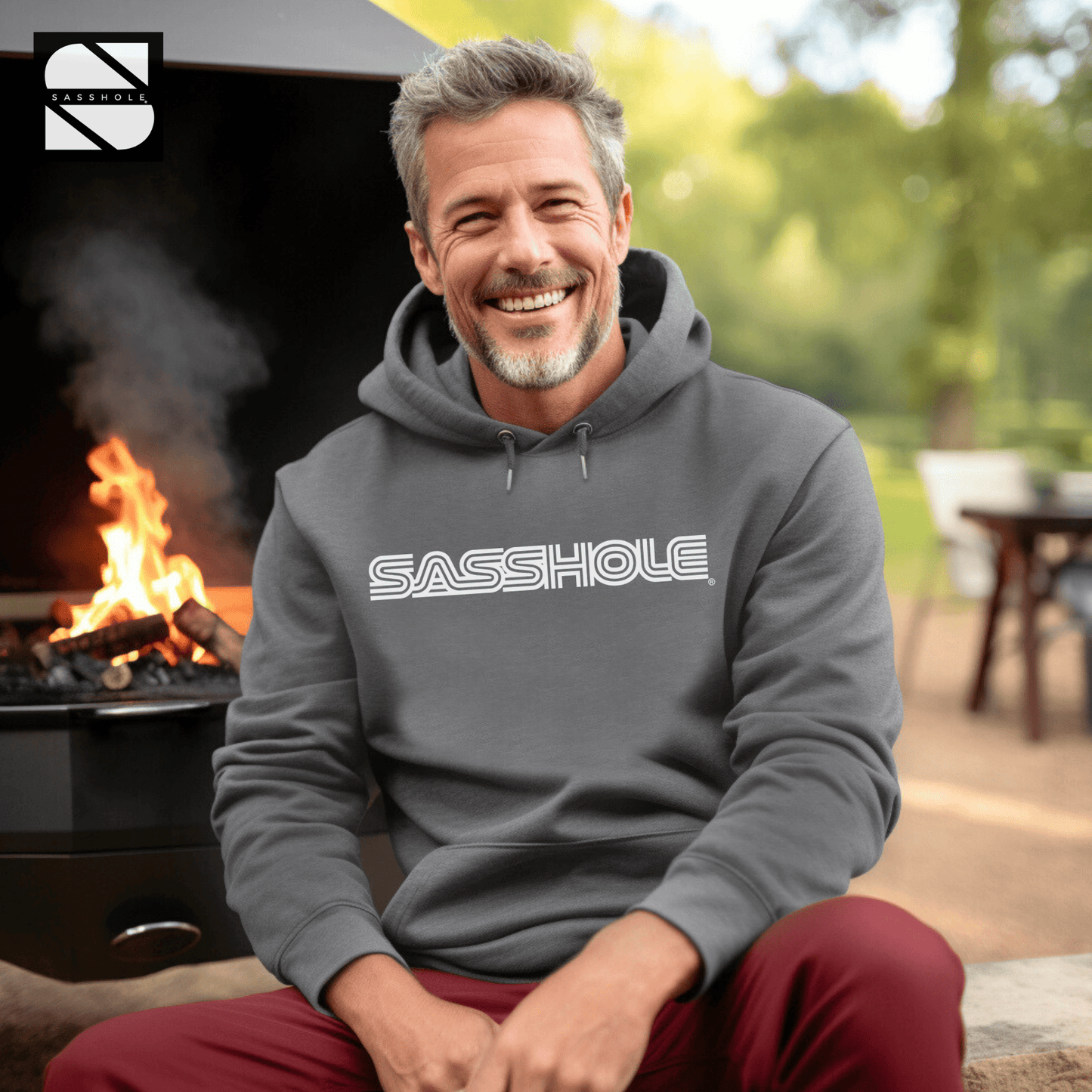Elevate Your Edge: Trendsetting Men's Graphic Hoodie - Funny Graphic Tee by Sasshole® Clothing