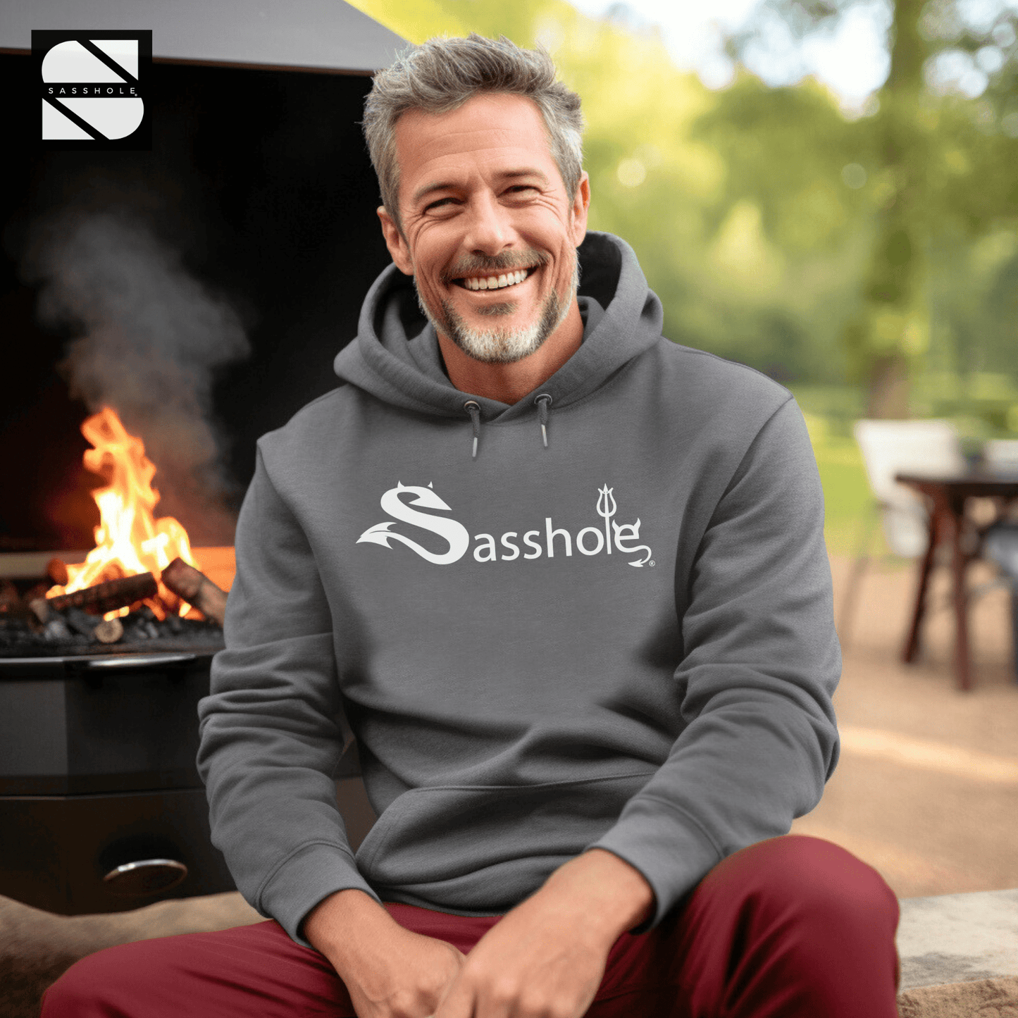 Elevate Your Edge: Trendsetting Men's Graphic Hoodie - Funny Graphic Tee by Sasshole® Clothing