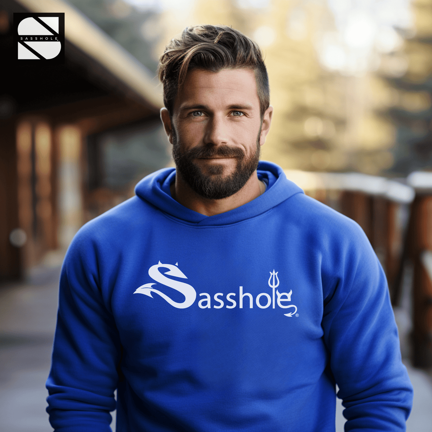 Elevate Your Edge: Trendsetting Men's Graphic Hoodie - Funny Graphic Tee by Sasshole® Clothing