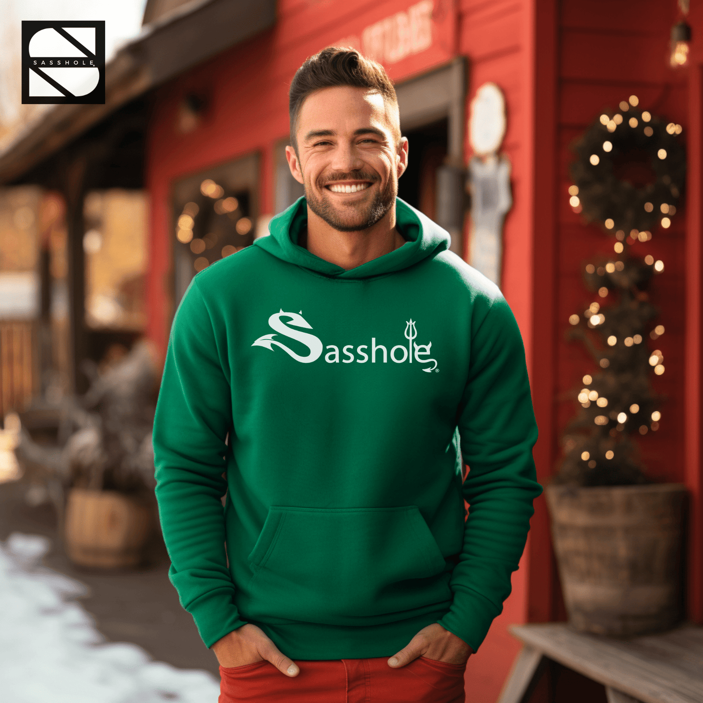 Elevate Your Edge: Trendsetting Men's Graphic Hoodie - Funny Graphic Tee by Sasshole® Clothing