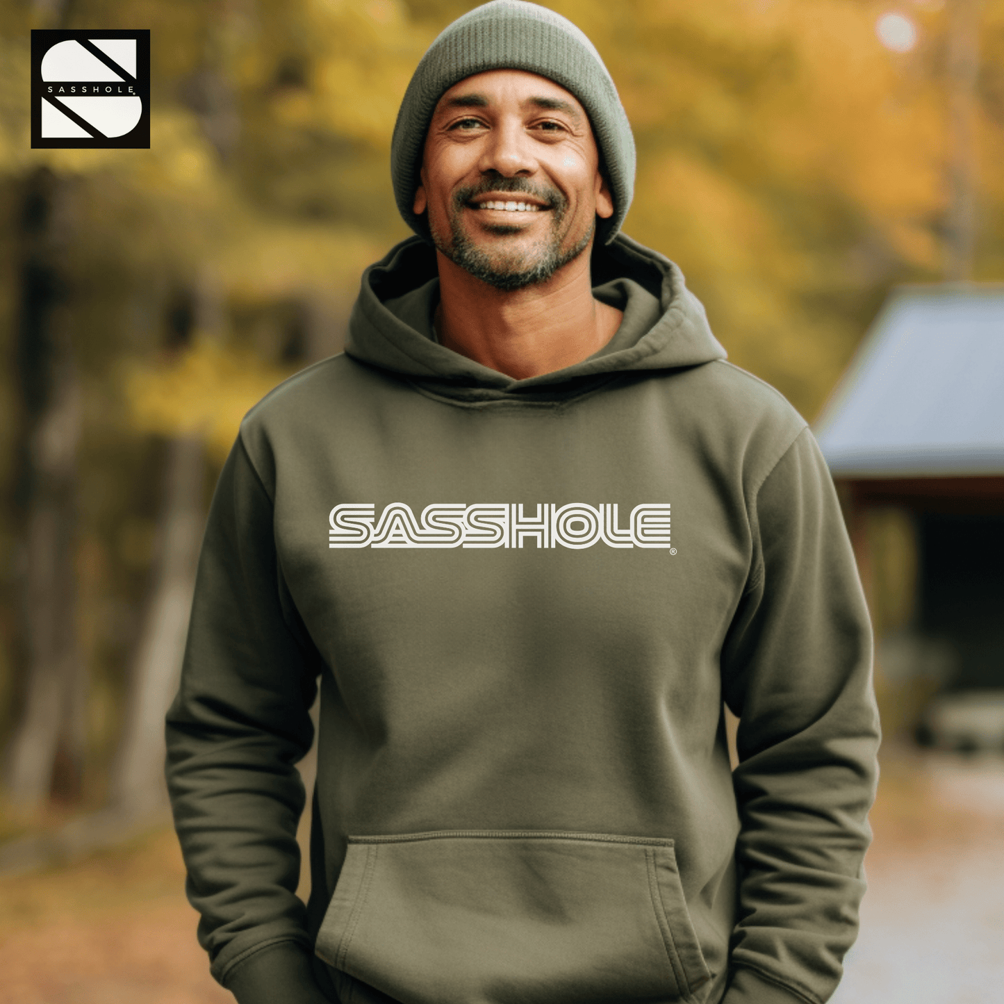 Elevate Your Edge: Trendsetting Men's Graphic Hoodie - Funny Graphic Tee by Sasshole® Clothing