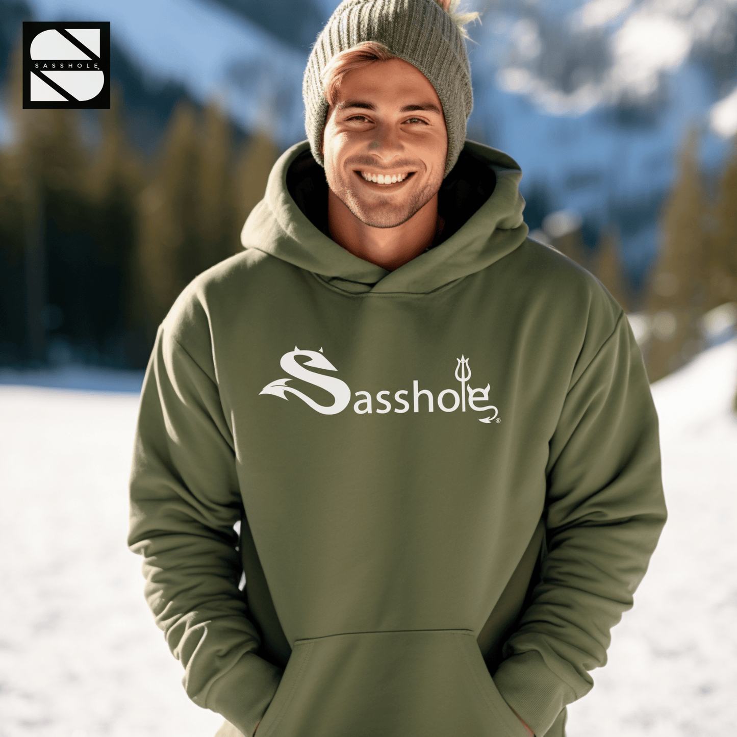 Elevate Your Edge: Trendsetting Men's Graphic Hoodie - Funny Graphic Tee by Sasshole® Clothing