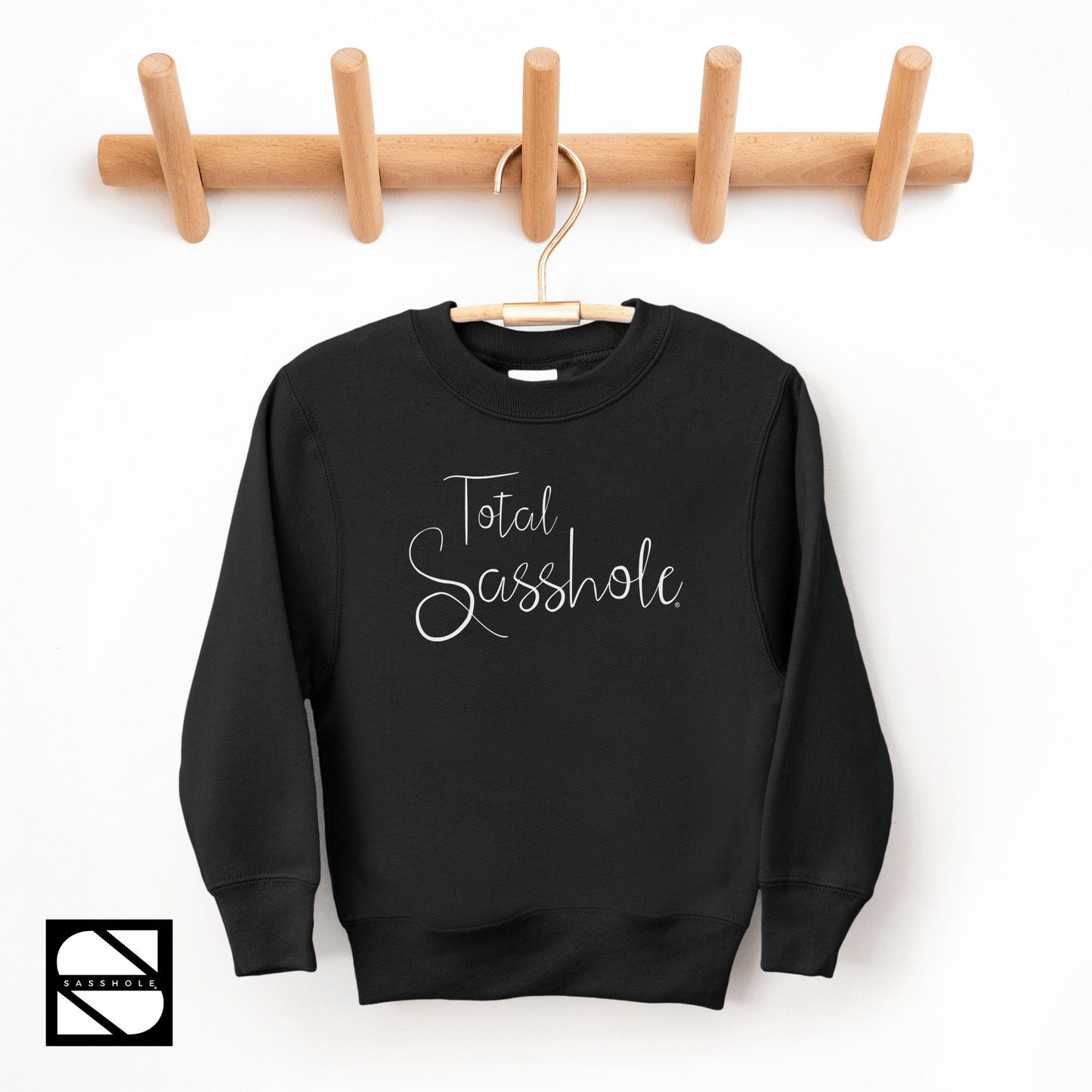 Embrace Your Sass: Playful Youth Girls Attitude Sweatshirt - Funny Graphic Tee by Sasshole® Clothing