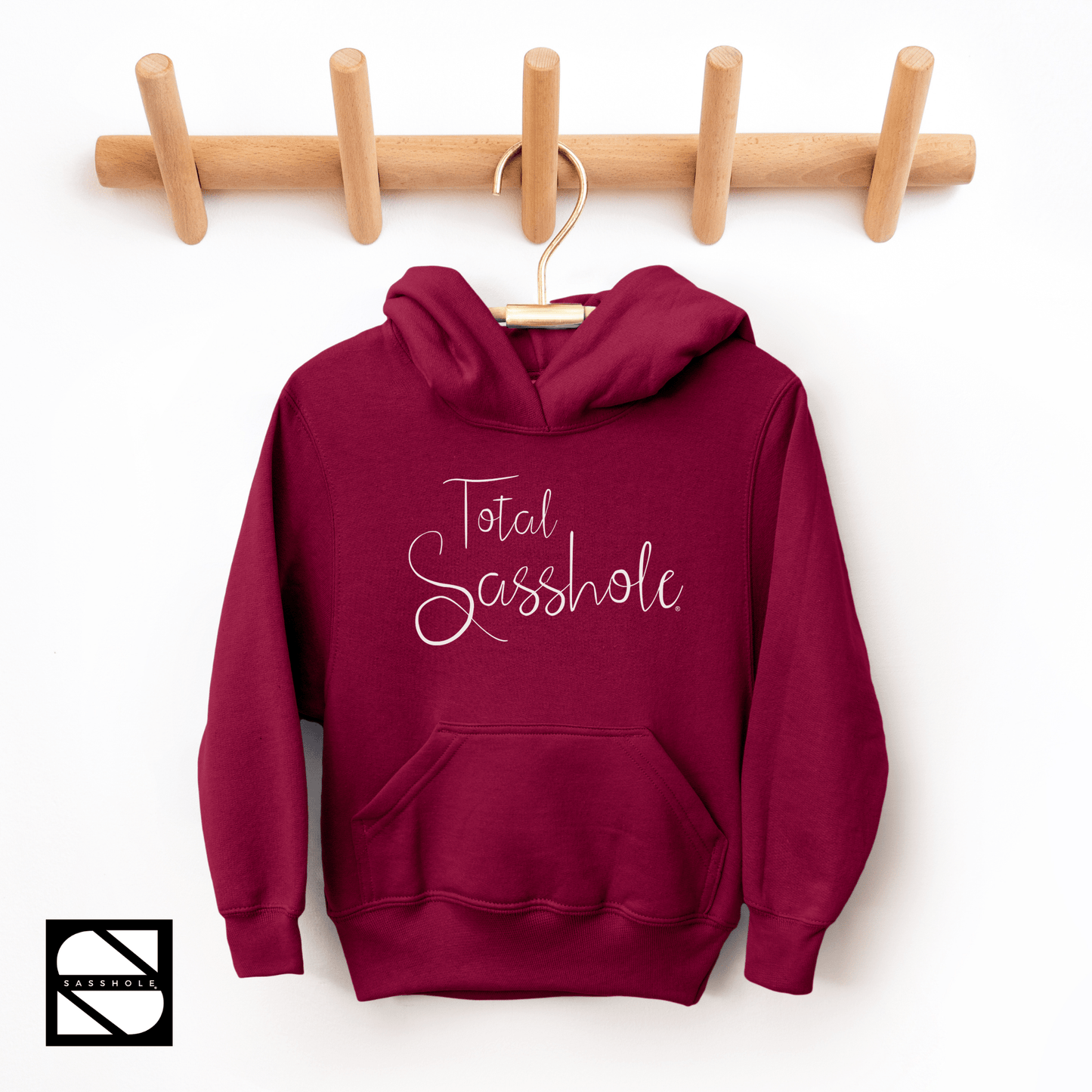 Embrace Your Sass: Youth Girls Total Sasshole® Hoodie - Funny Graphic Tee by Sasshole® Clothing