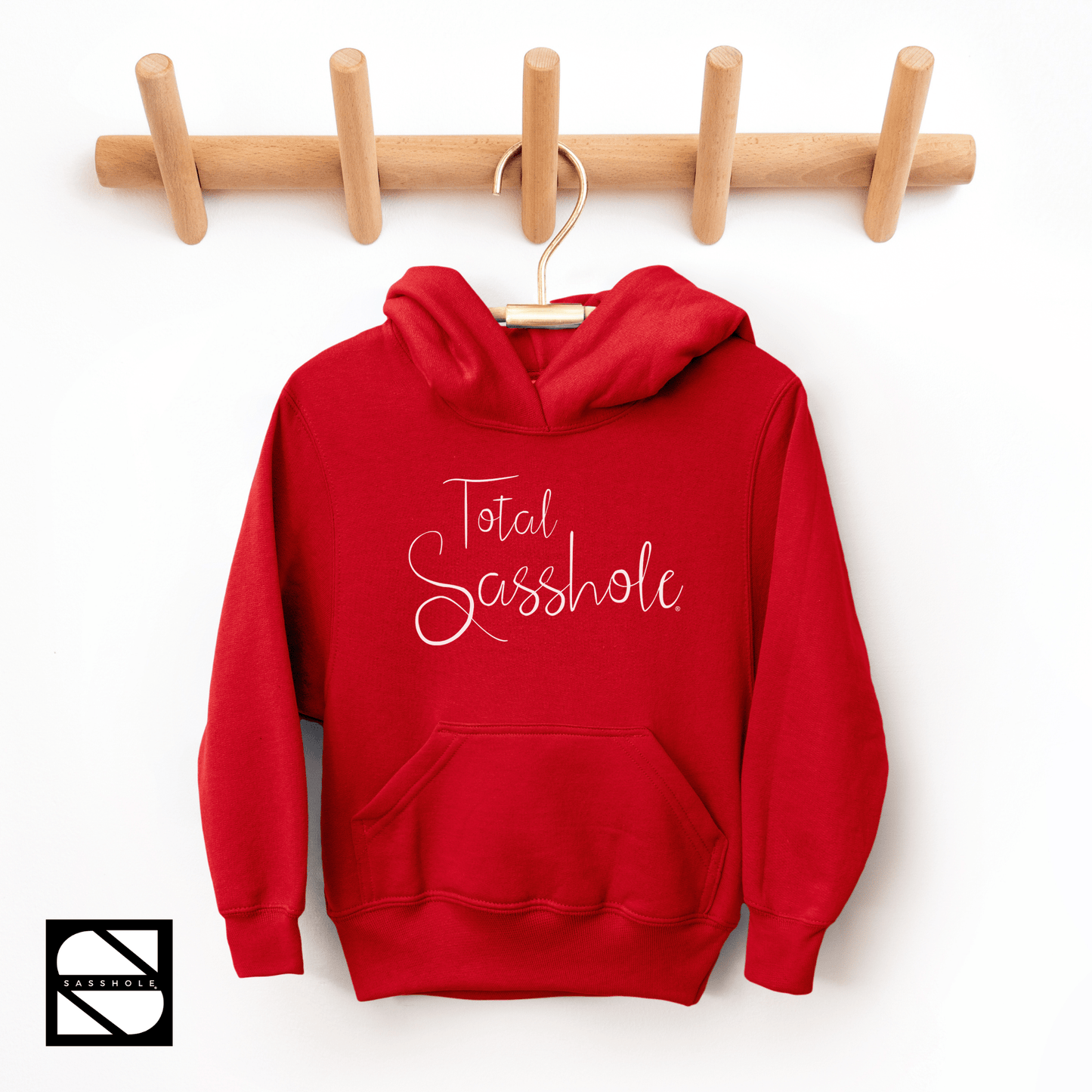 Embrace Your Sass: Youth Girls Total Sasshole® Hoodie - Funny Graphic Tee by Sasshole® Clothing