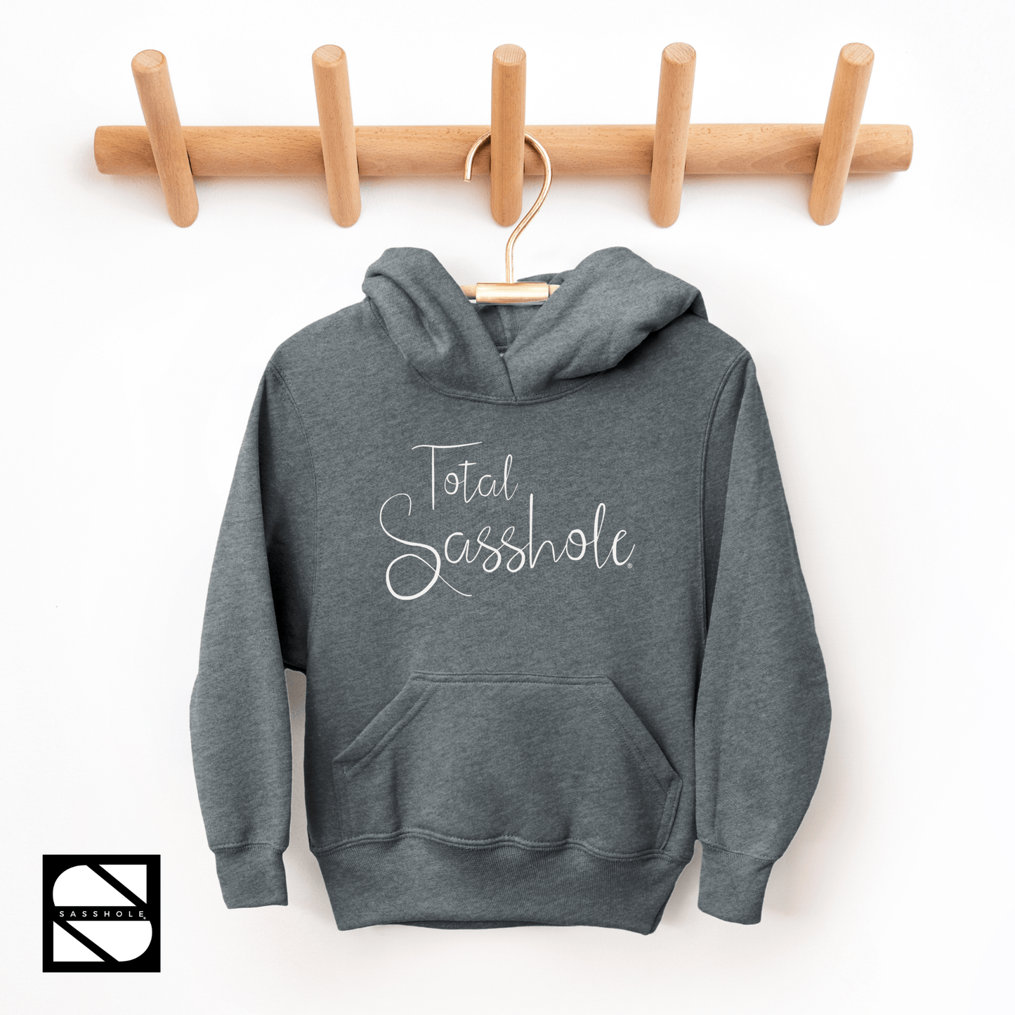 Embrace Your Sass: Youth Girls Total Sasshole® Hoodie - Funny Graphic Tee by Sasshole® Clothing
