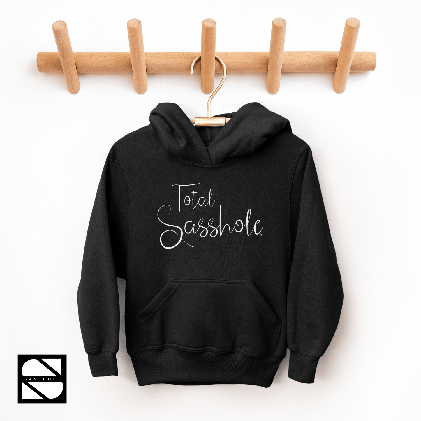 Embrace Your Sass: Youth Girls Total Sasshole® Hoodie - Funny Graphic Tee by Sasshole® Clothing