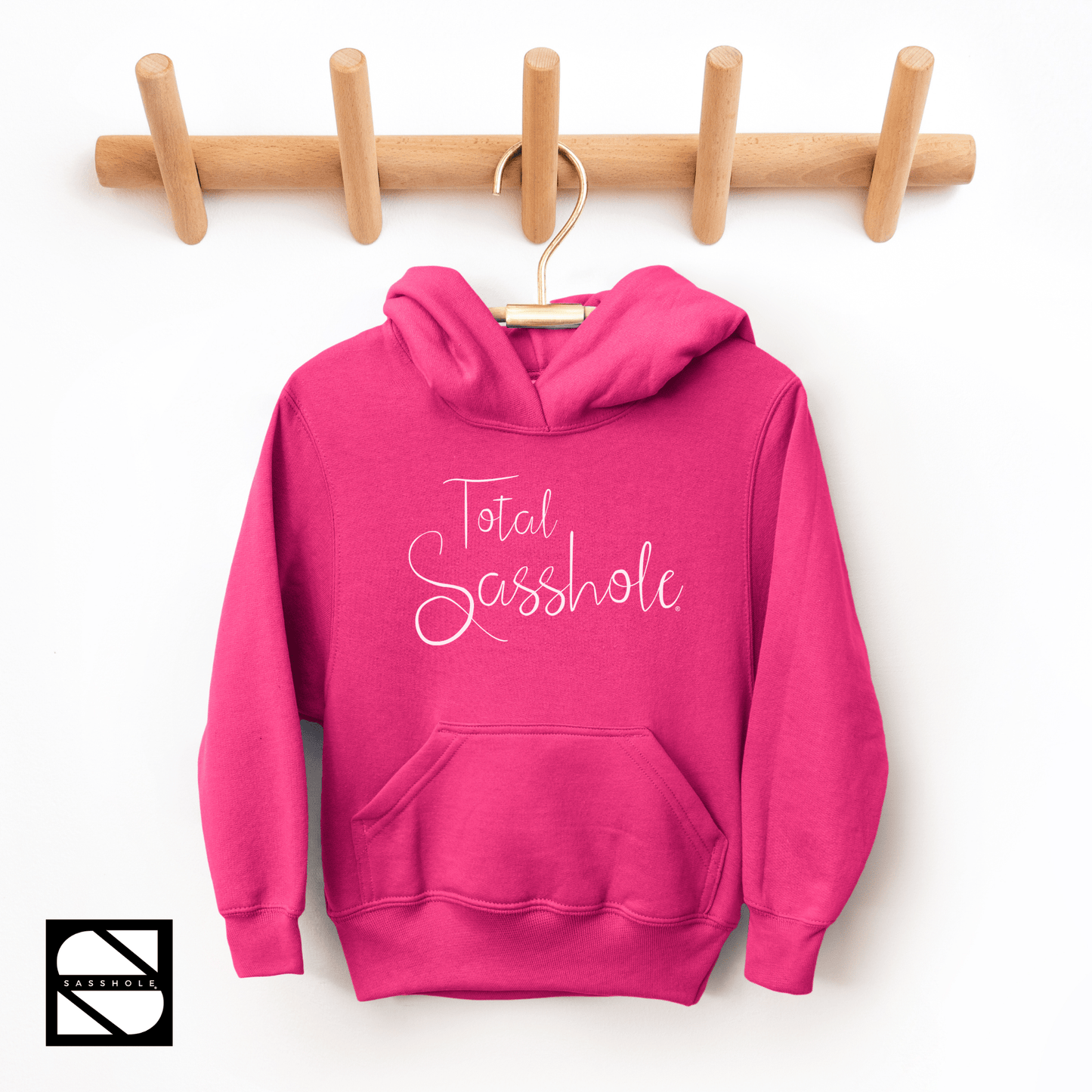 Embrace Your Sass: Youth Girls Total Sasshole® Hoodie - Funny Graphic Tee by Sasshole® Clothing