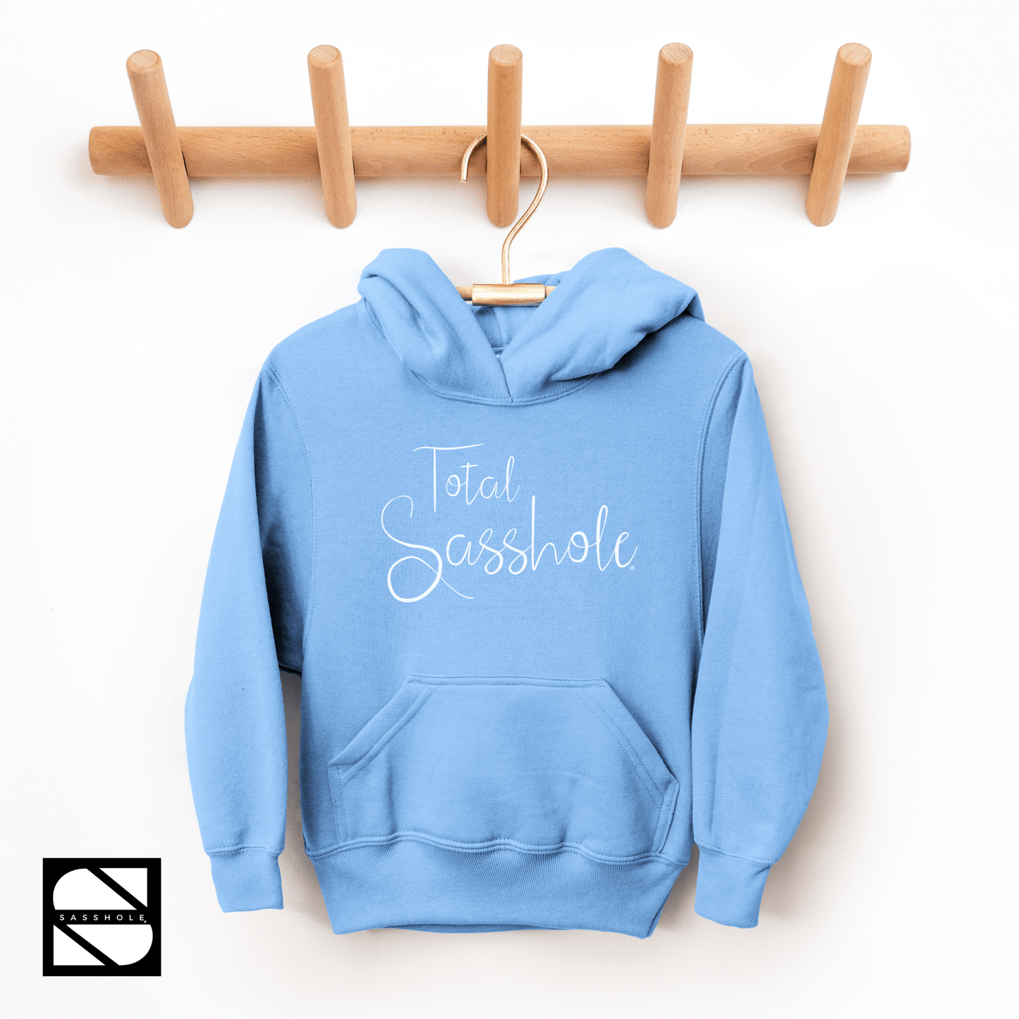 Embrace Your Sass: Youth Girls Total Sasshole® Hoodie - Funny Graphic Tee by Sasshole® Clothing