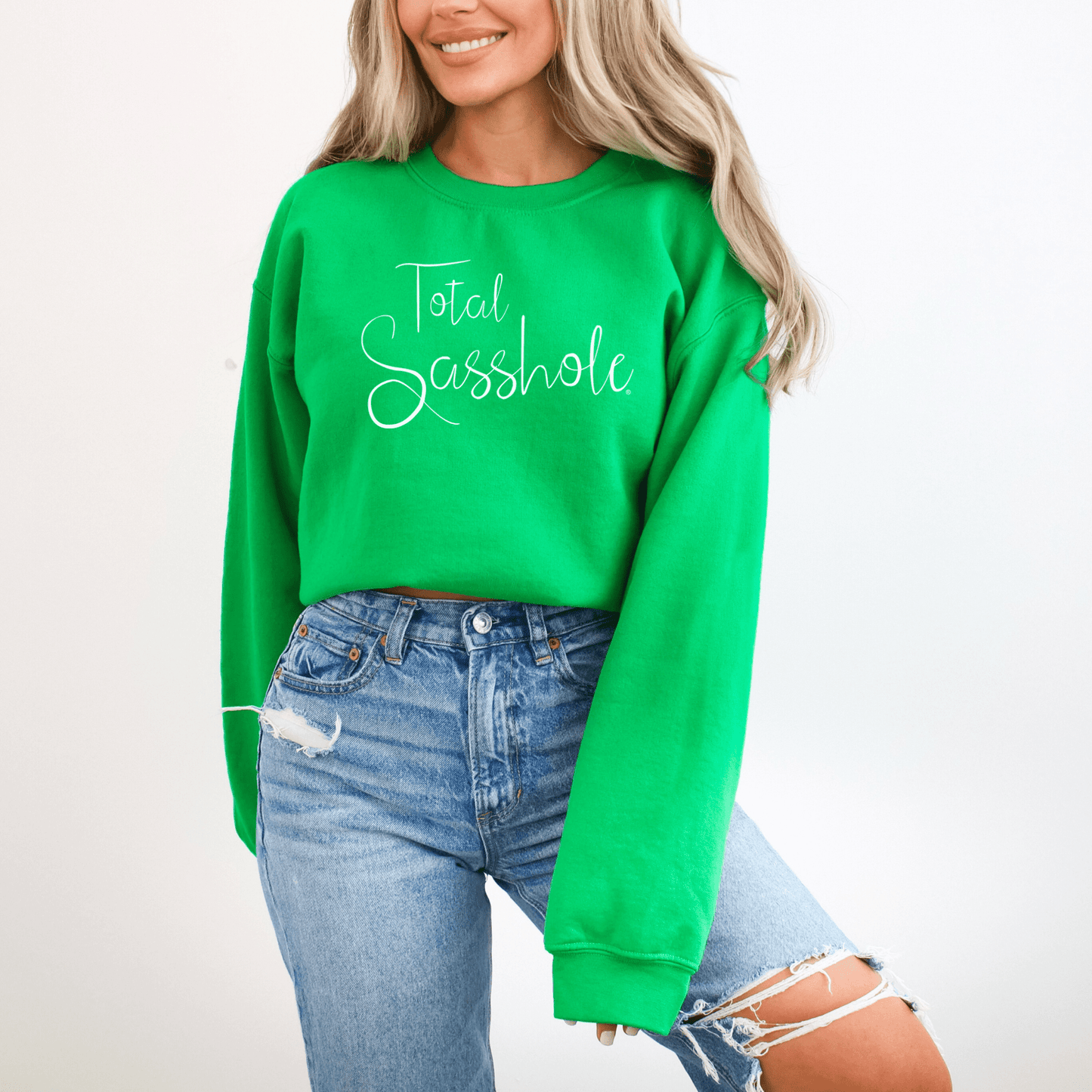 Embrace Your Sassy Attitude: Total Sasshole® Women's Sweatshirt - Funny Graphic Tee by Sasshole® Clothing