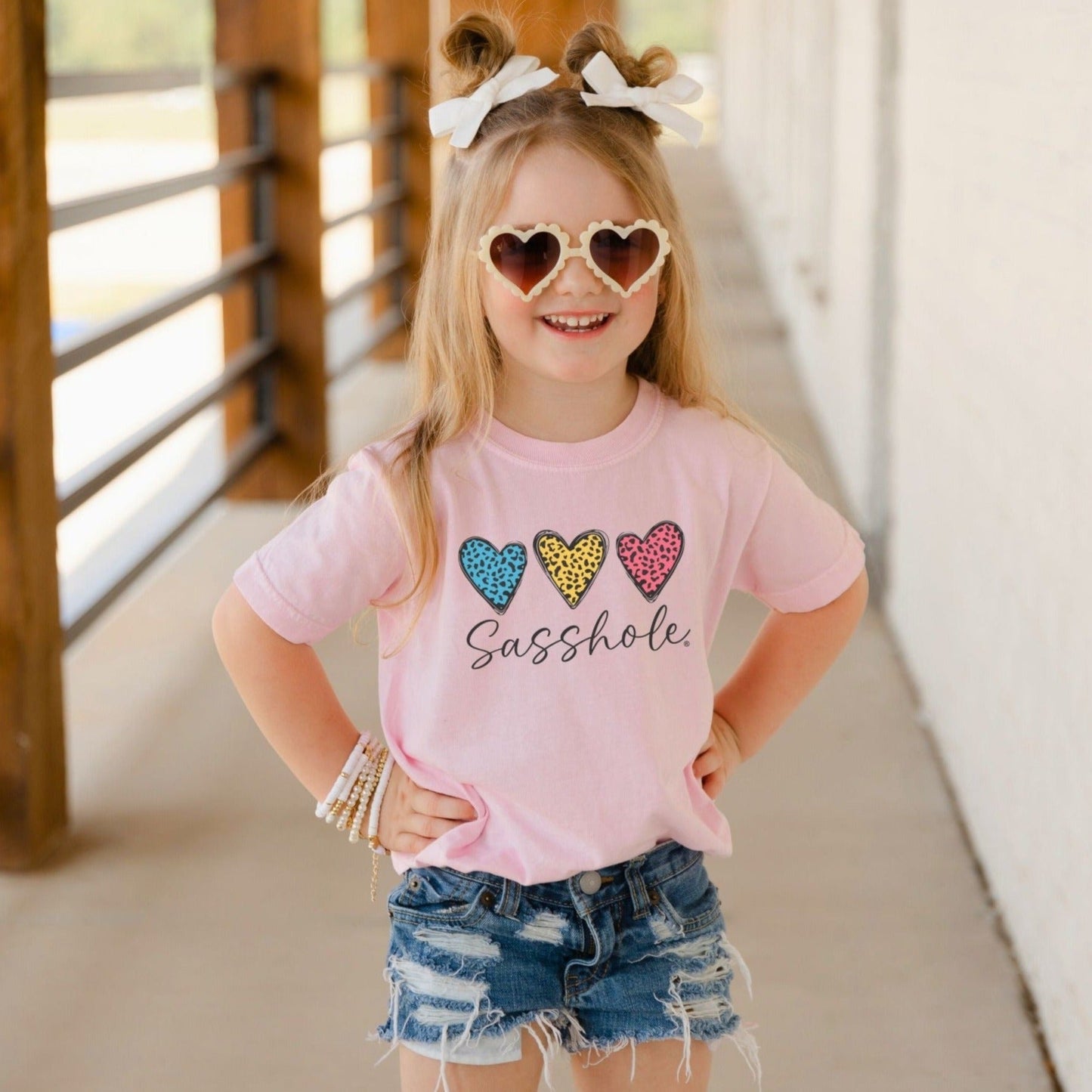 Glamorous Rebel: Sasshole® Youth Tee for Wild Hearts - Funny Graphic Tee by Sasshole® Clothing