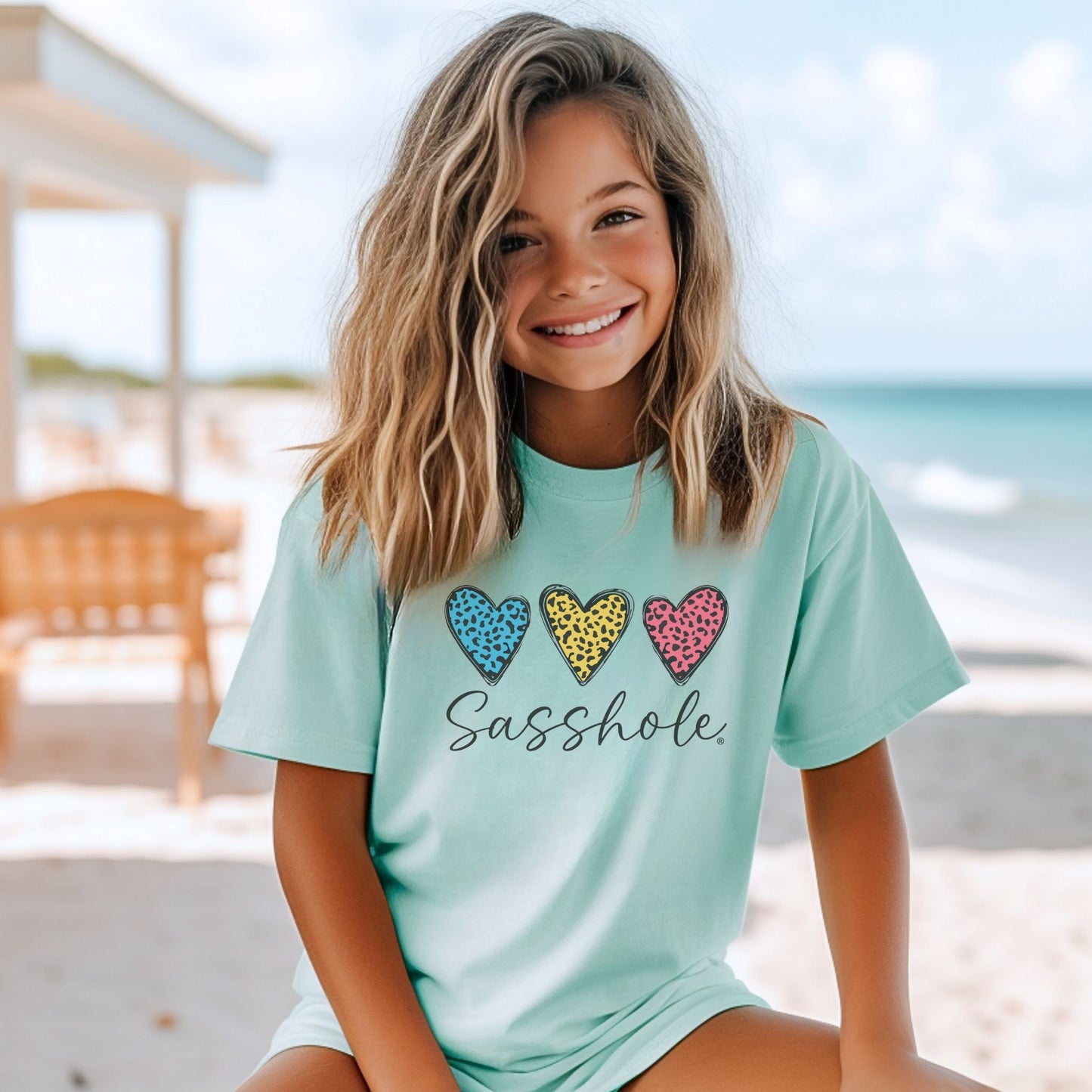 Glamorous Rebel: Sasshole® Youth Tee for Wild Hearts - Funny Graphic Tee by Sasshole® Clothing