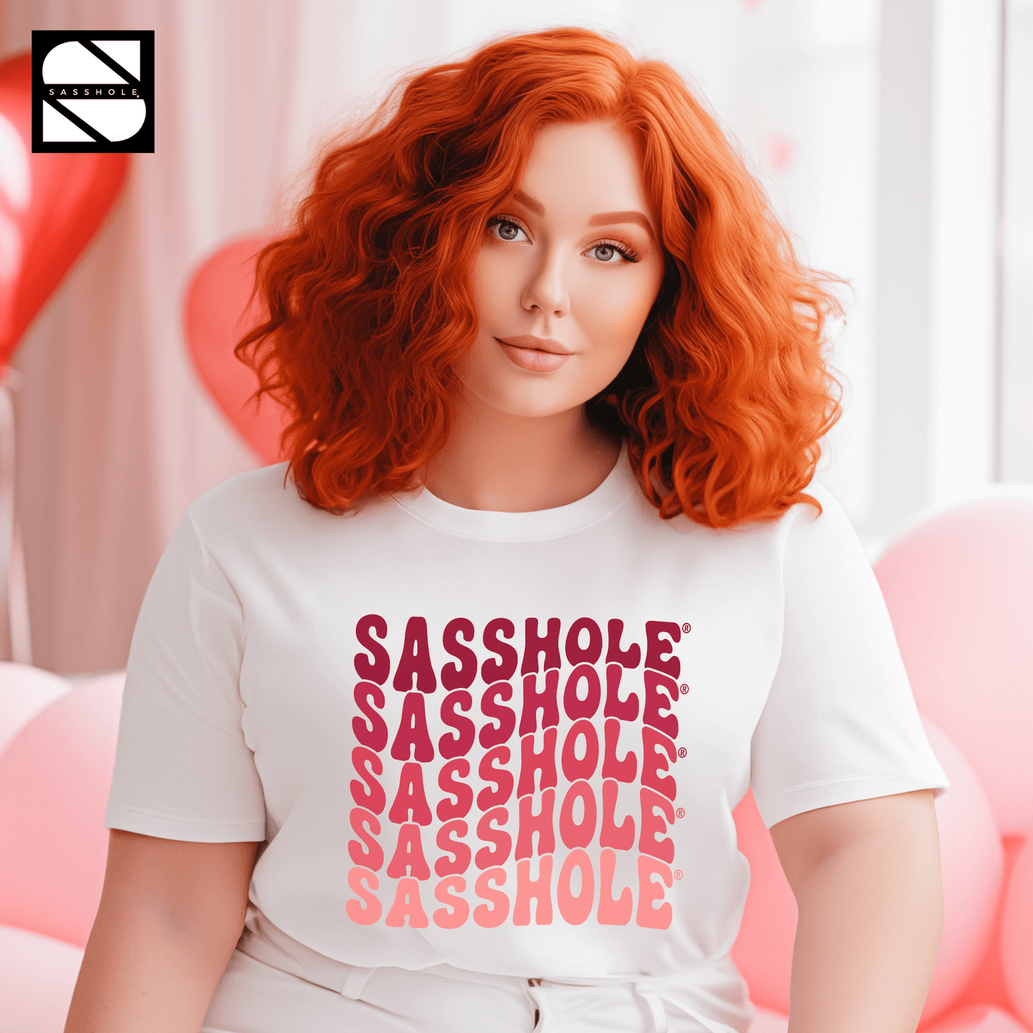 Groovy Sasshole®: Valentines Day Women's Tshirt - Funny Graphic Tee by Sasshole® Clothing