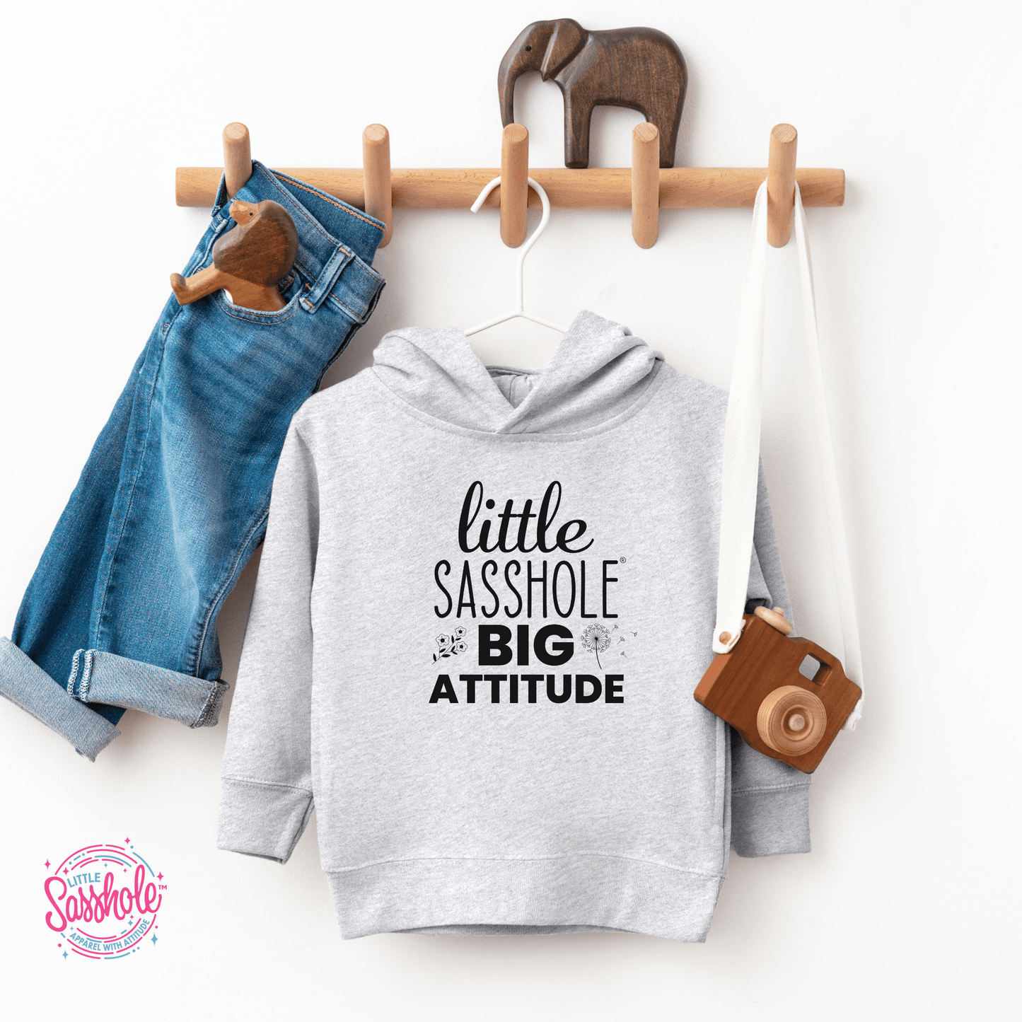 Little Sasshole Big Attitude – The Ultimate Hoodie for Your Mini Me - Funny Graphic Tee by Sasshole® Clothing
