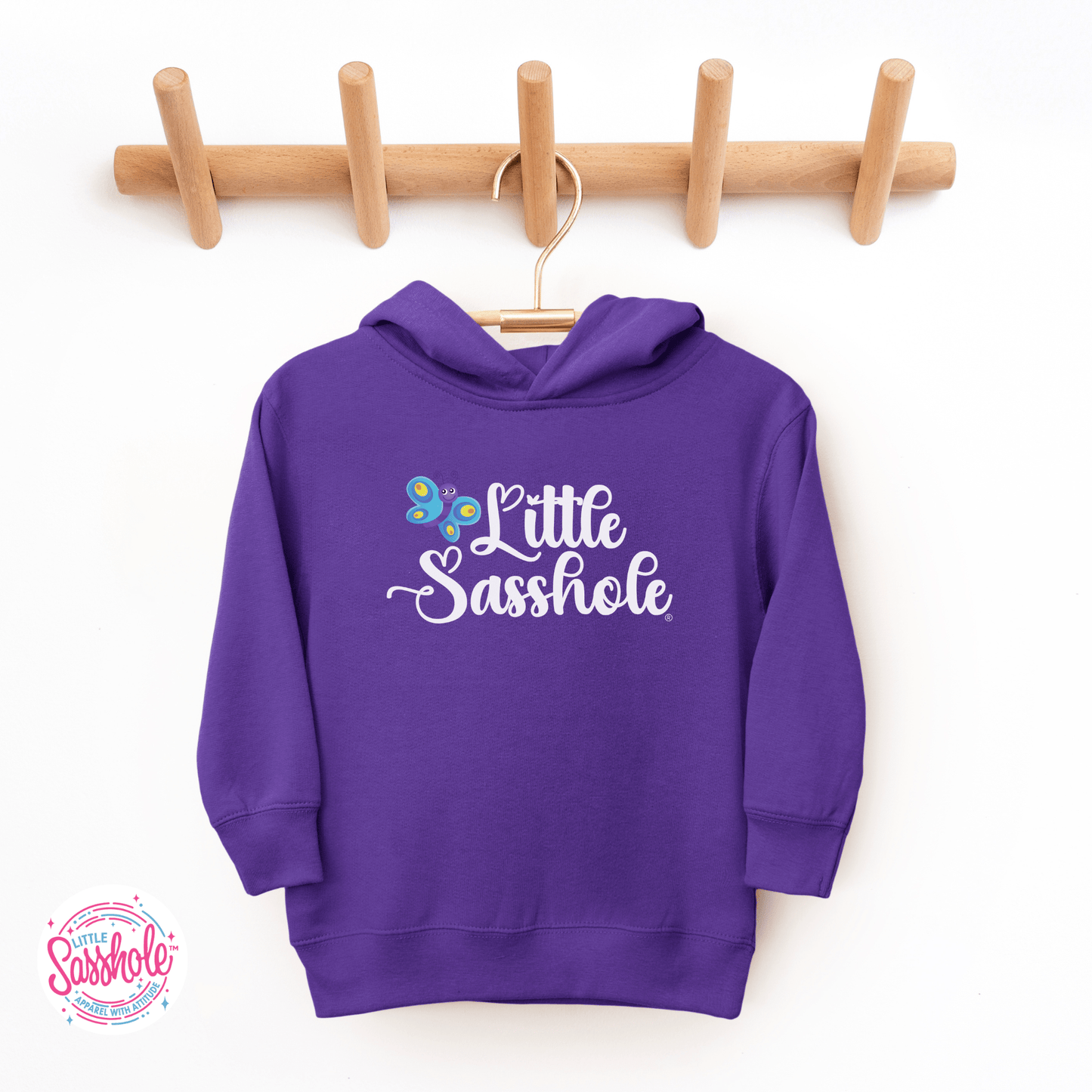 Little Sasshole® Butterfly Dreams Toddler Hoodies - Funny Graphic Tee by Sasshole® Clothing