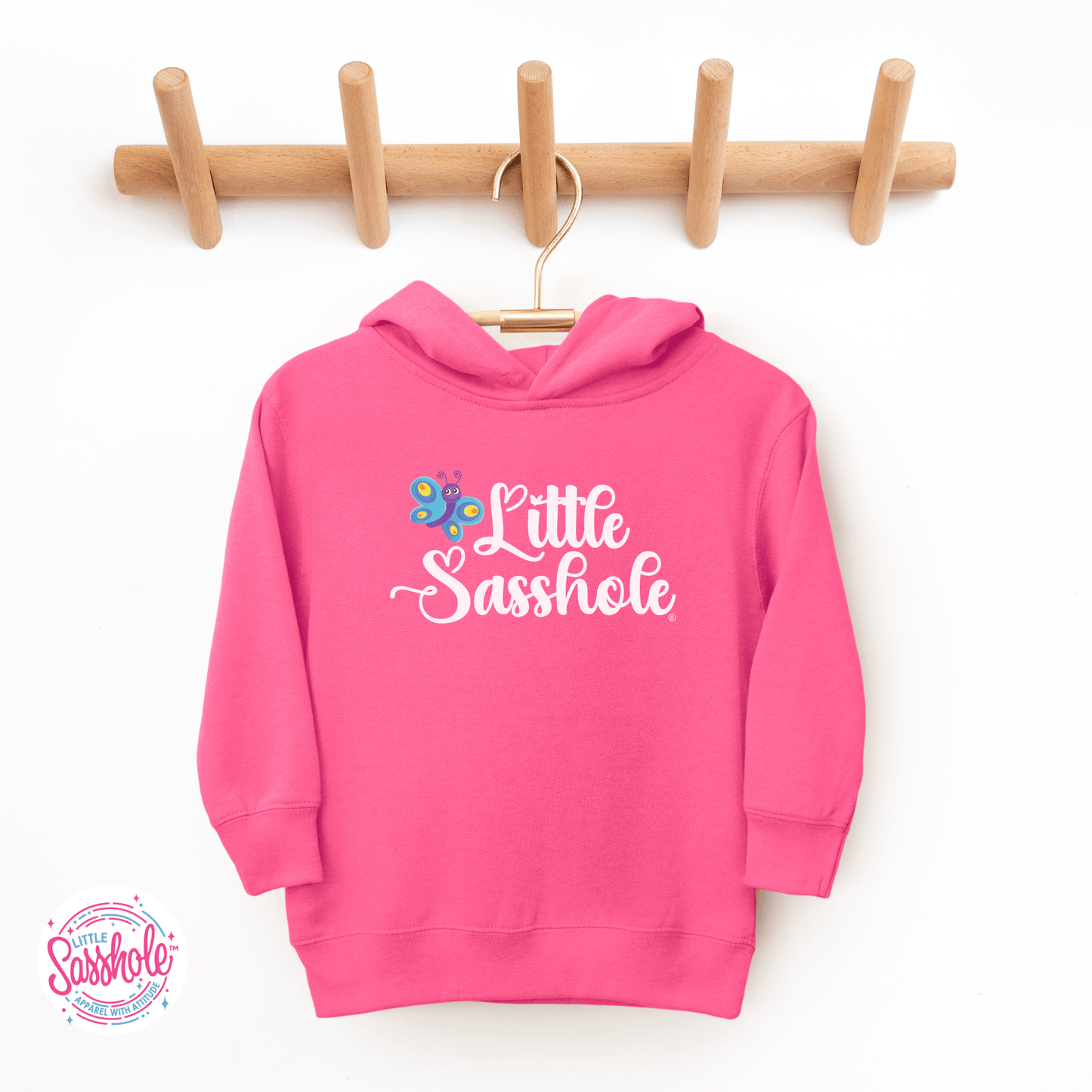 Little Sasshole® Butterfly Dreams Toddler Hoodies - Funny Graphic Tee by Sasshole® Clothing