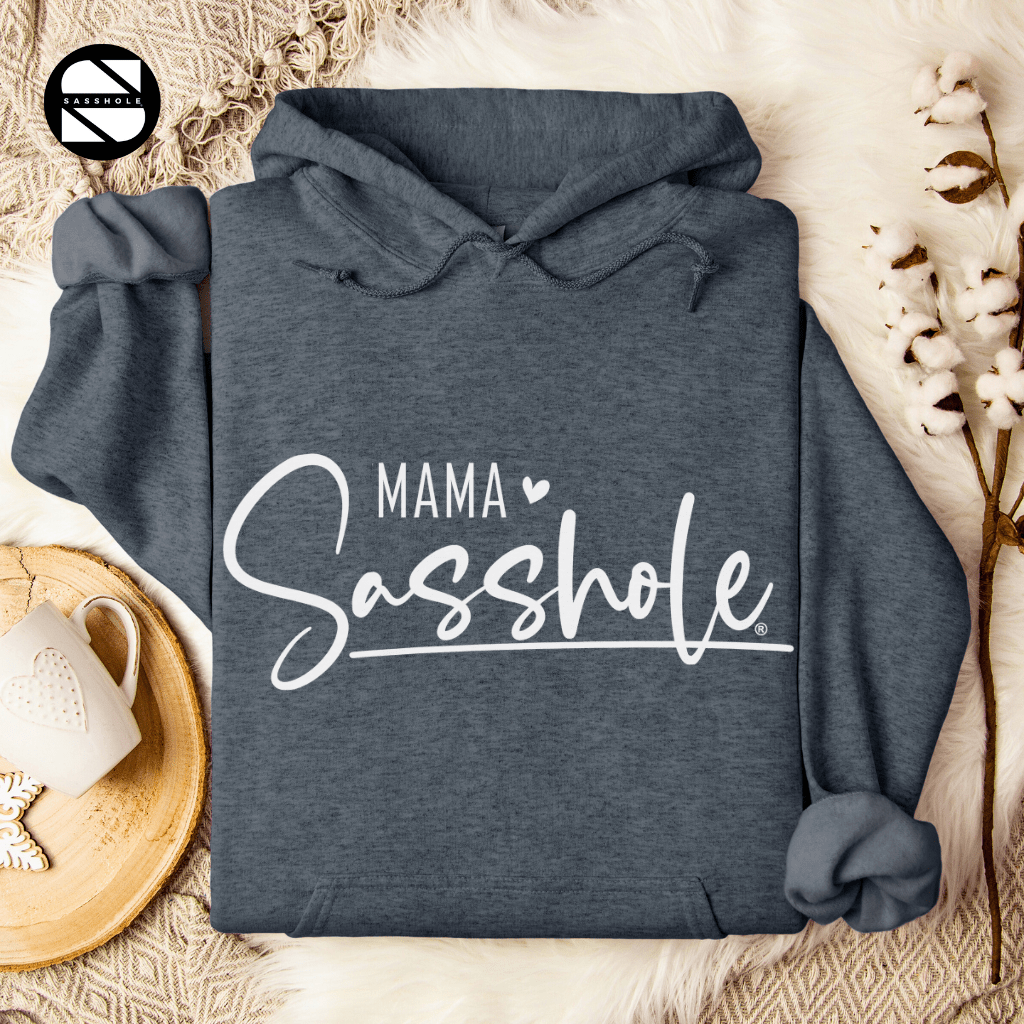 Mama Sasshole®: Raising Sass in Style Funny Women's Hoodie - Funny Graphic Tee by Sasshole® Clothing