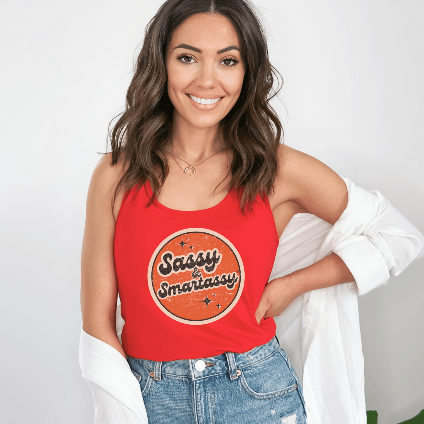 Retro Sassy & Smartassy® Women's Tank Top - Funny Graphic Tee by Sasshole® Clothing
