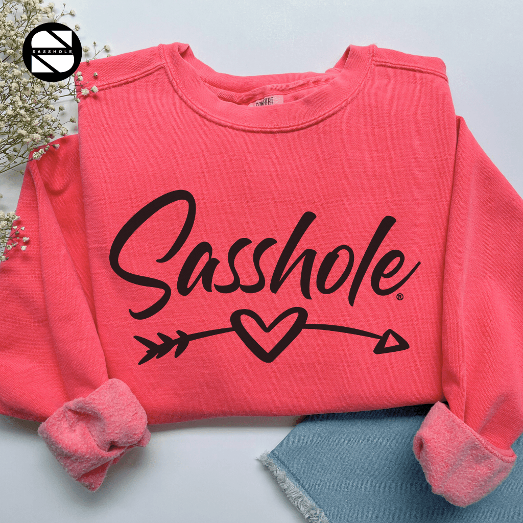 Sass and Vintage Fusion: Chic Sasshole® Vintage Graphic Sweatshirts for Women - Funny Graphic Tee by Sasshole® Clothing