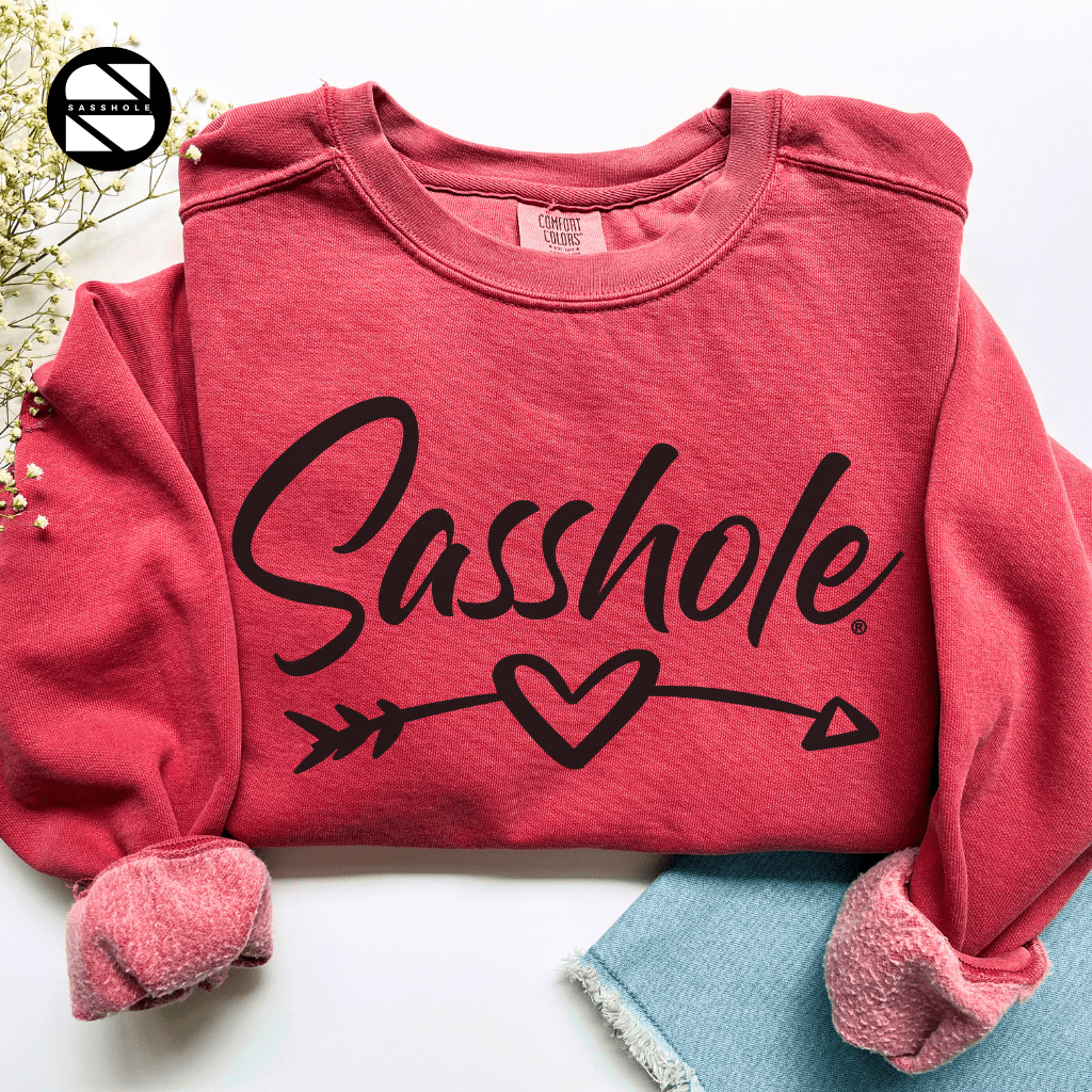 Sass and Vintage Fusion: Chic Sasshole® Vintage Graphic Sweatshirts for Women - Funny Graphic Tee by Sasshole® Clothing
