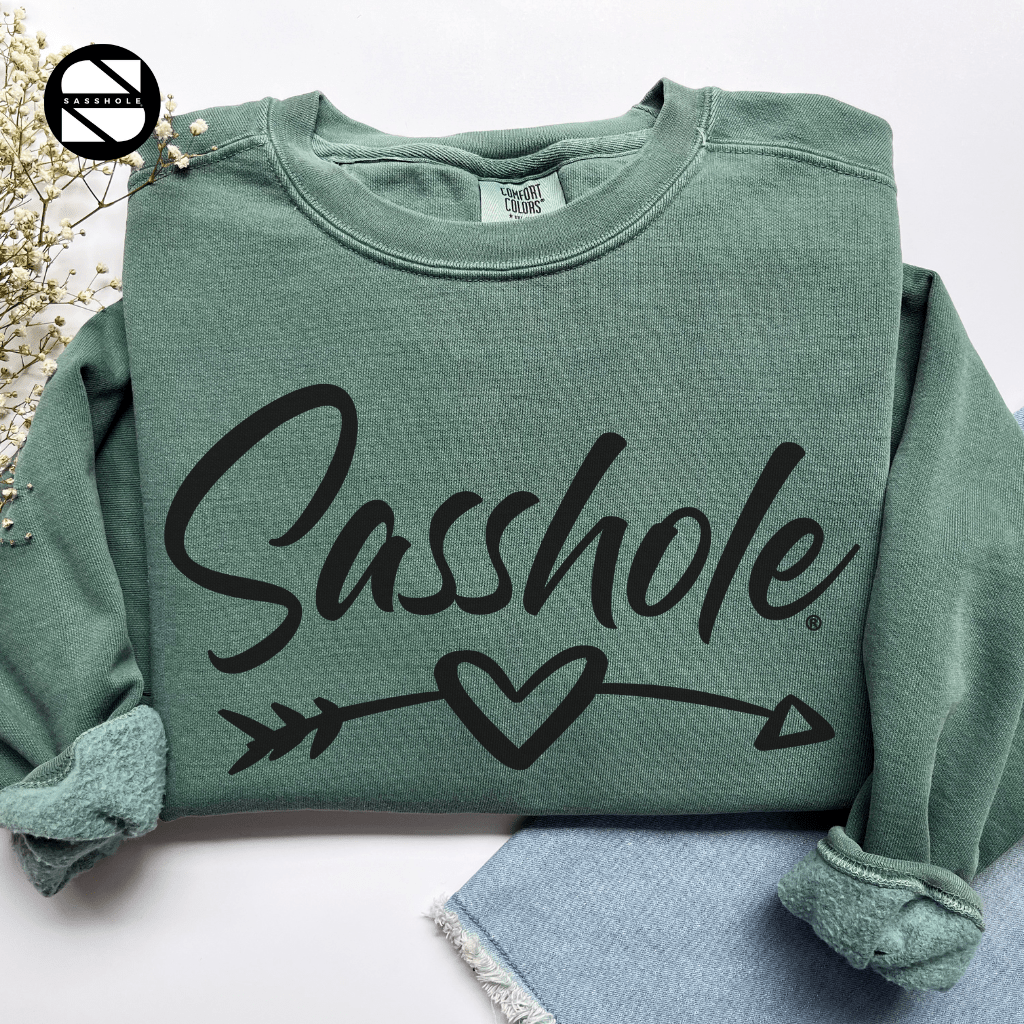Sass and Vintage Fusion: Chic Sasshole® Vintage Graphic Sweatshirts for Women - Funny Graphic Tee by Sasshole® Clothing